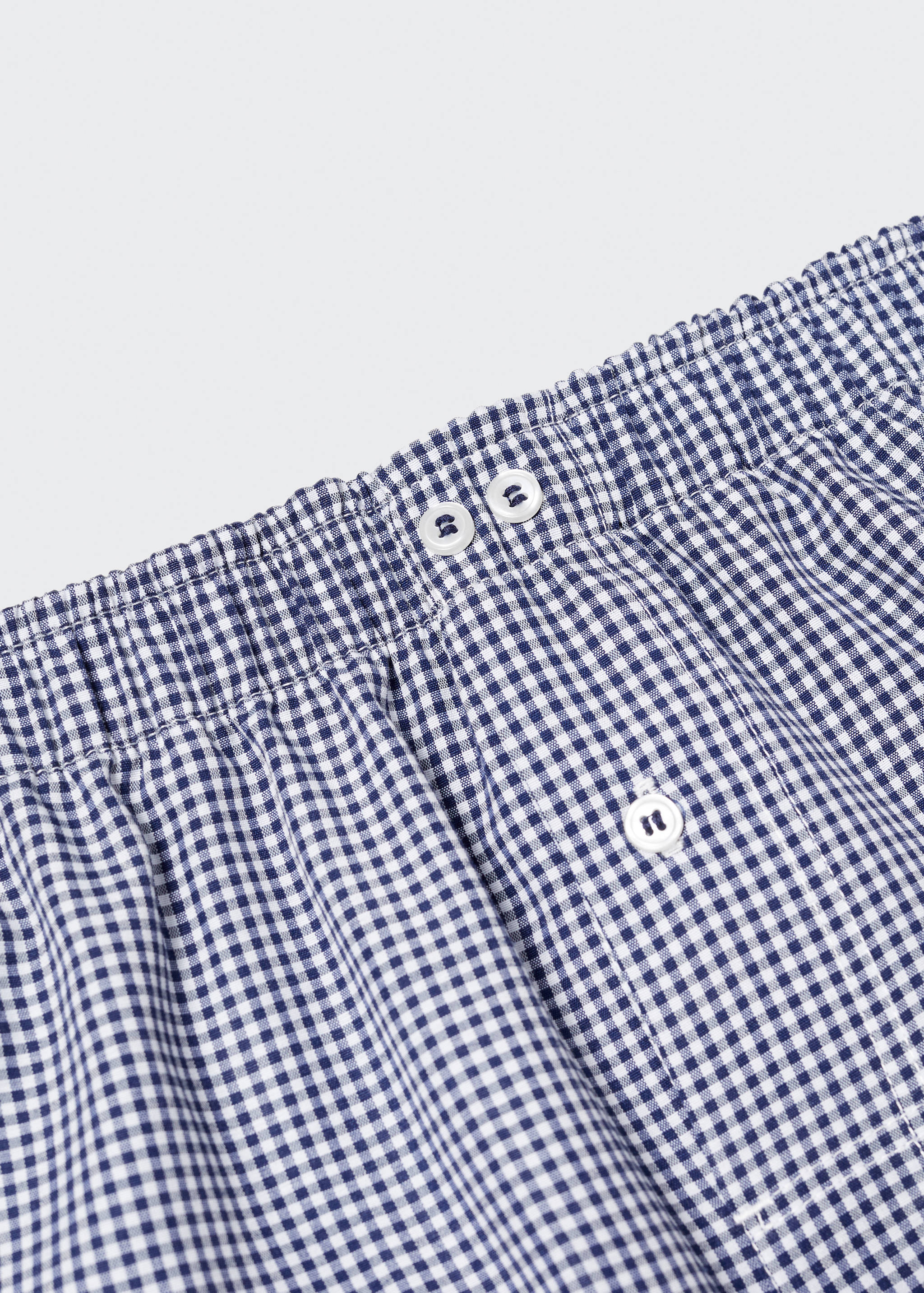 Gingham check cotton briefs - Details of the article 8