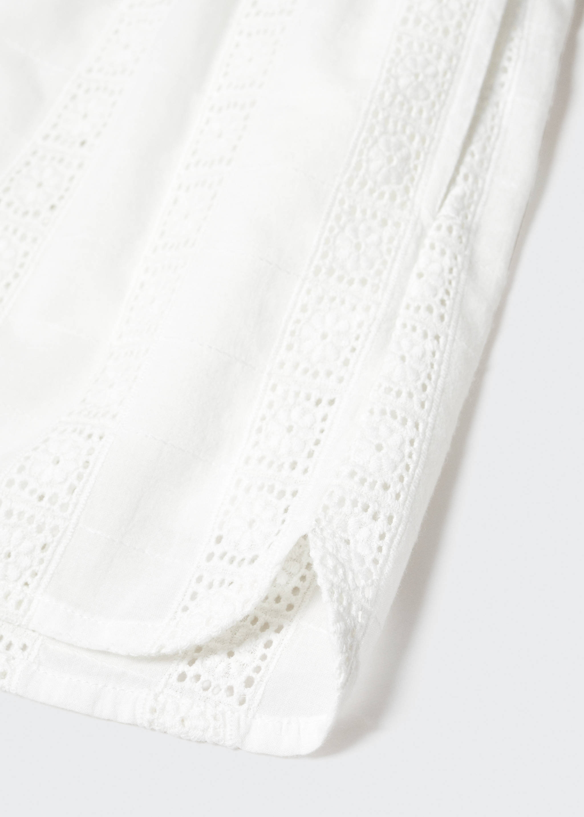 Embroidered cotton shorts - Details of the article 8