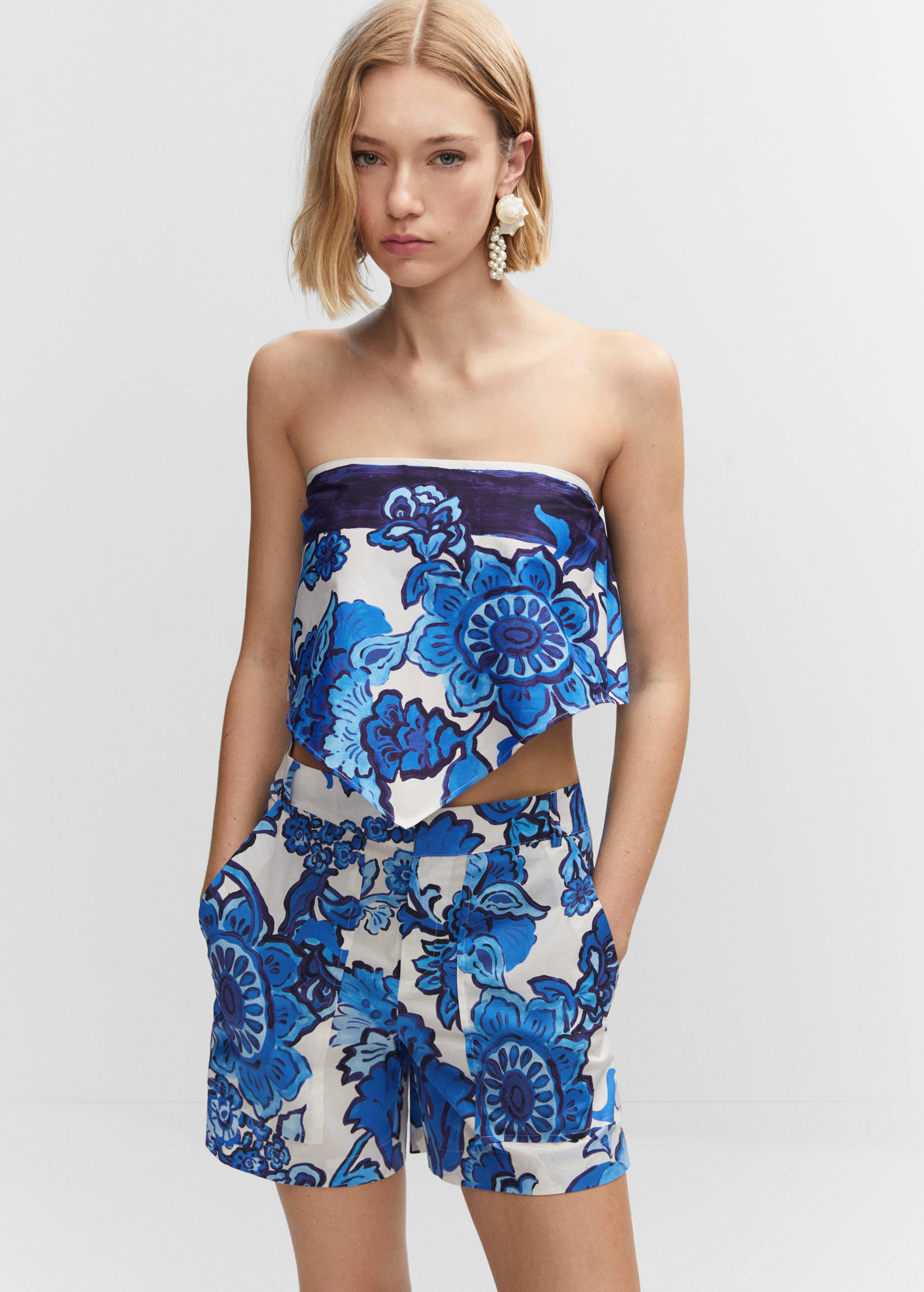 Floral-print shorts - Medium plane