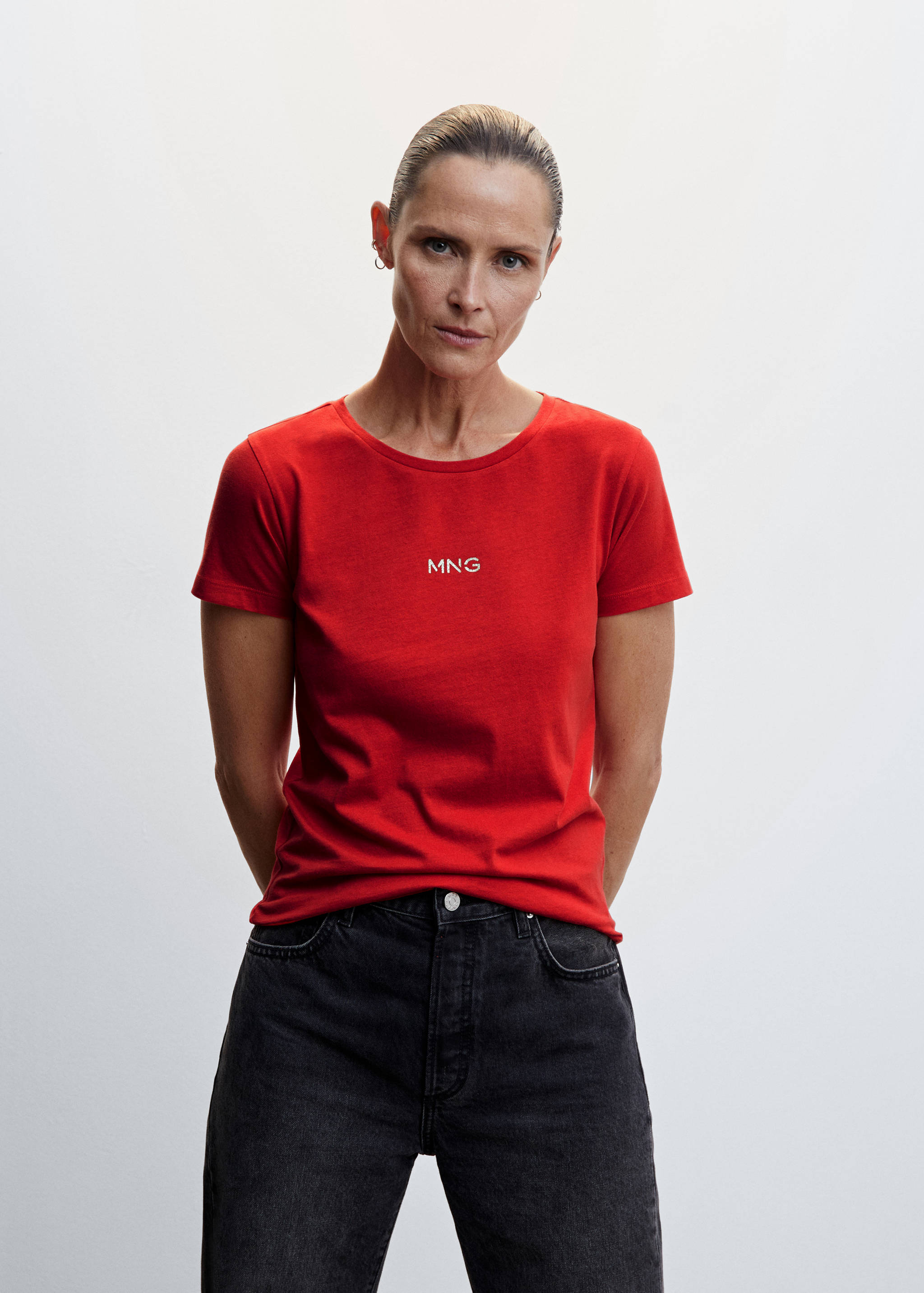 Camiseta algodón logo - Plano medio