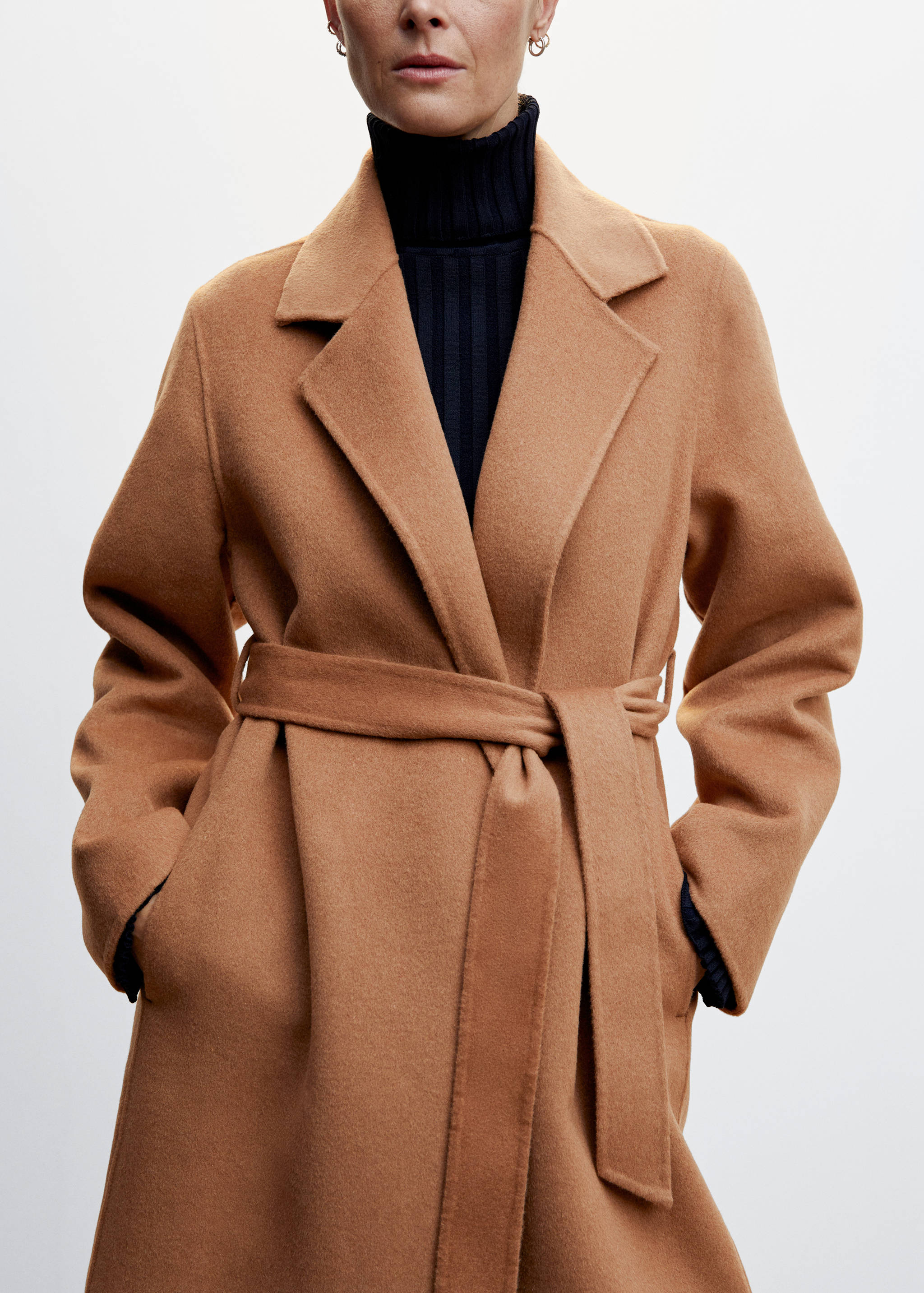 腰带手工大衣 - null