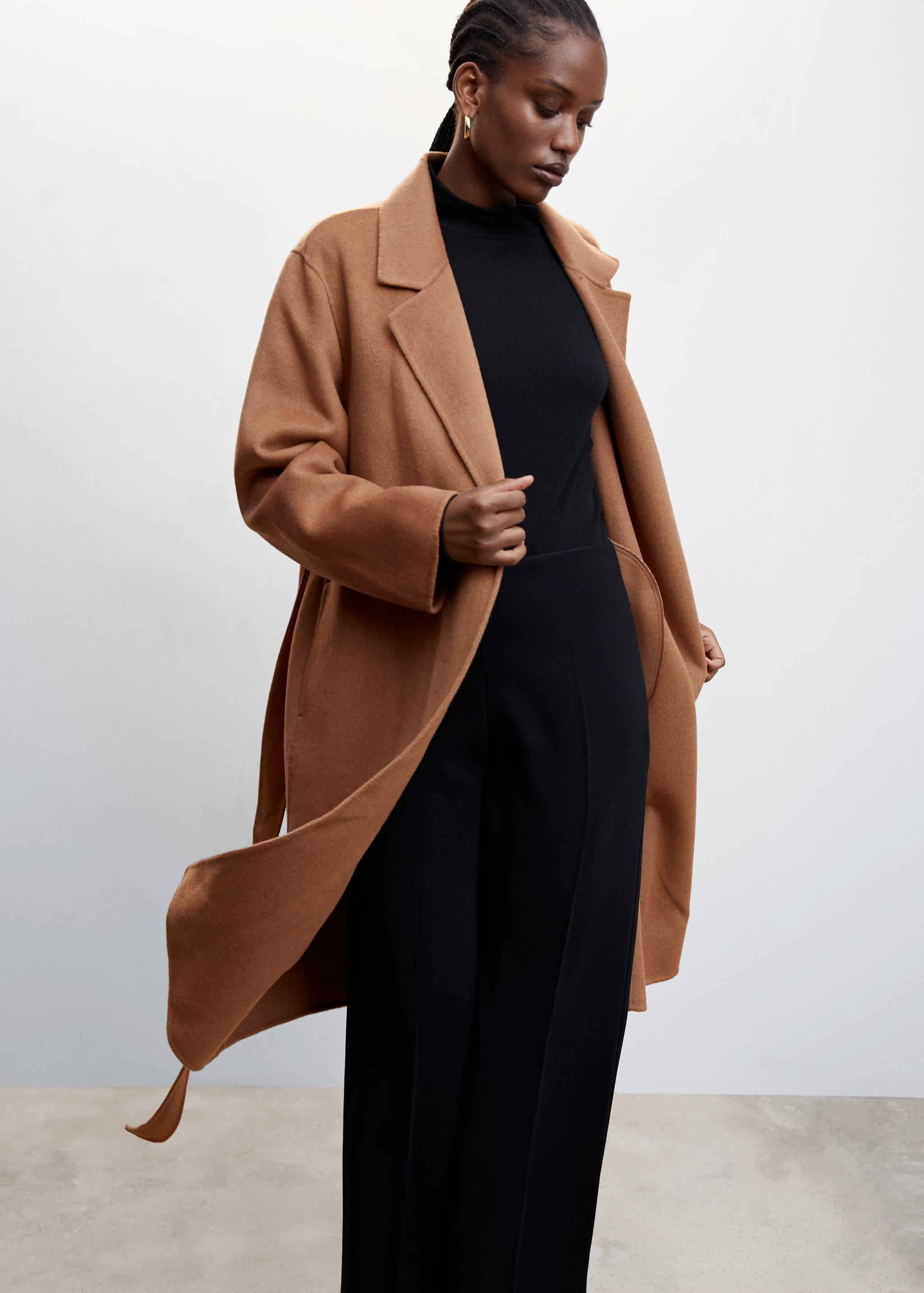 腰带手工大衣 - null