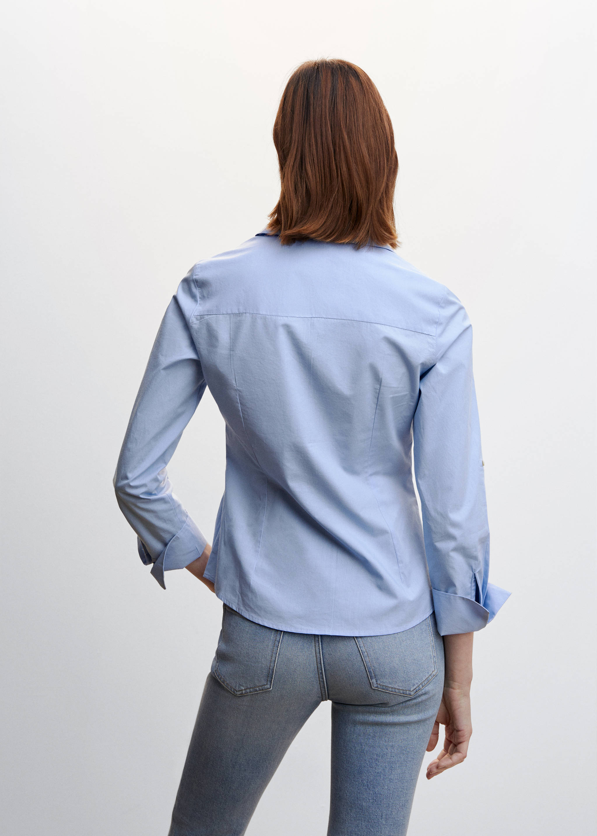 Pleated cotton shirt - Reverse of the article