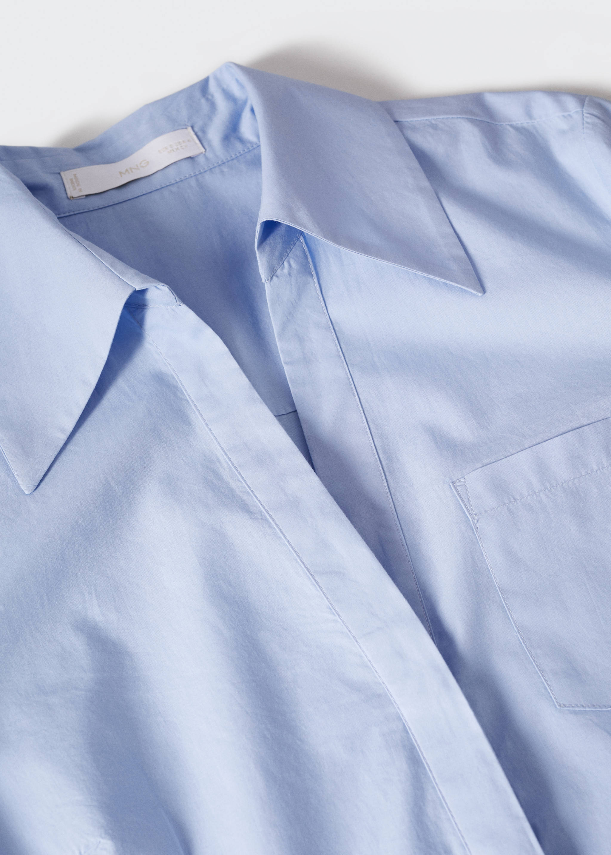 Pleated cotton shirt - Details of the article 8