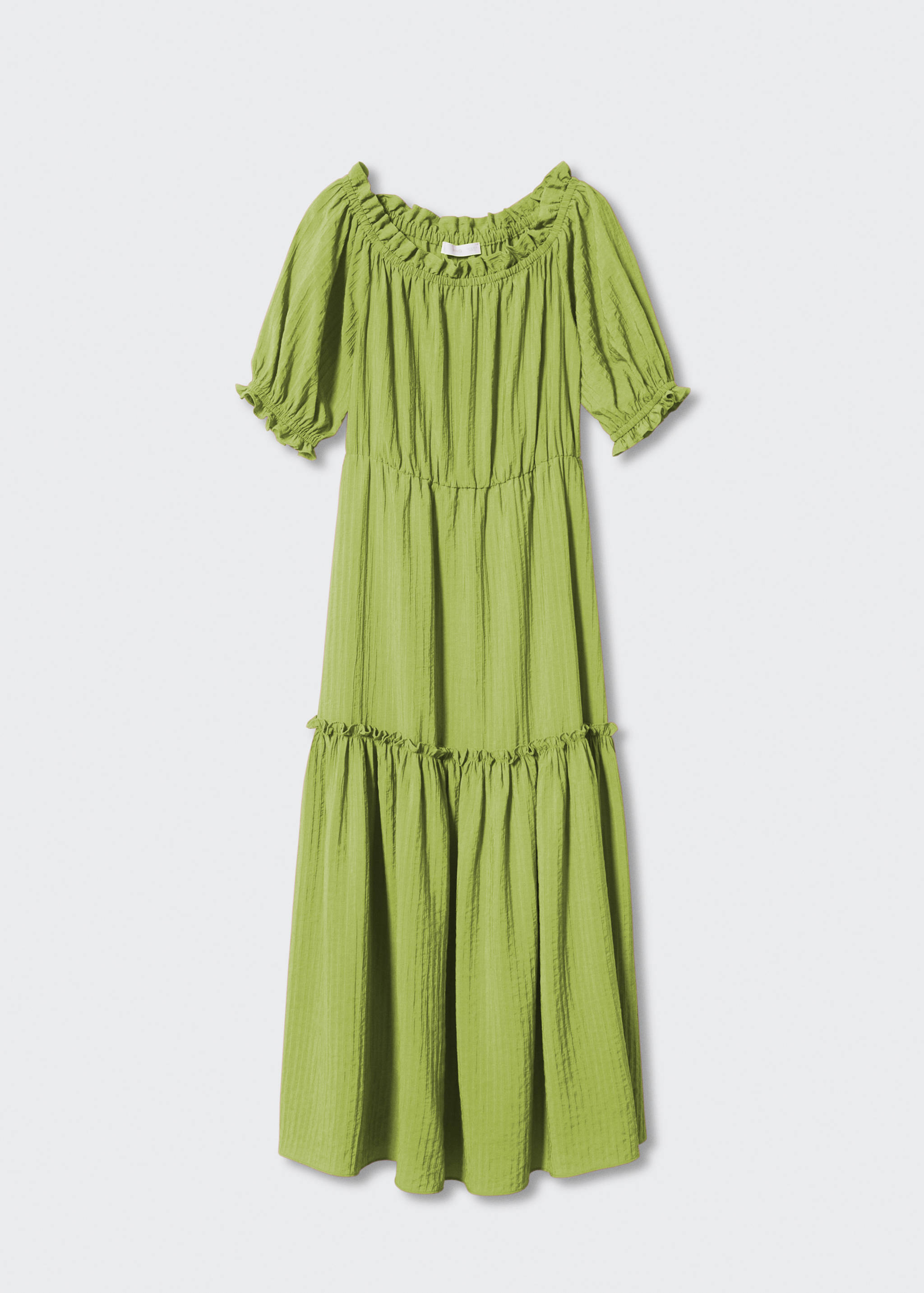 Robe texturée manches bouffantes - Article sans modèle