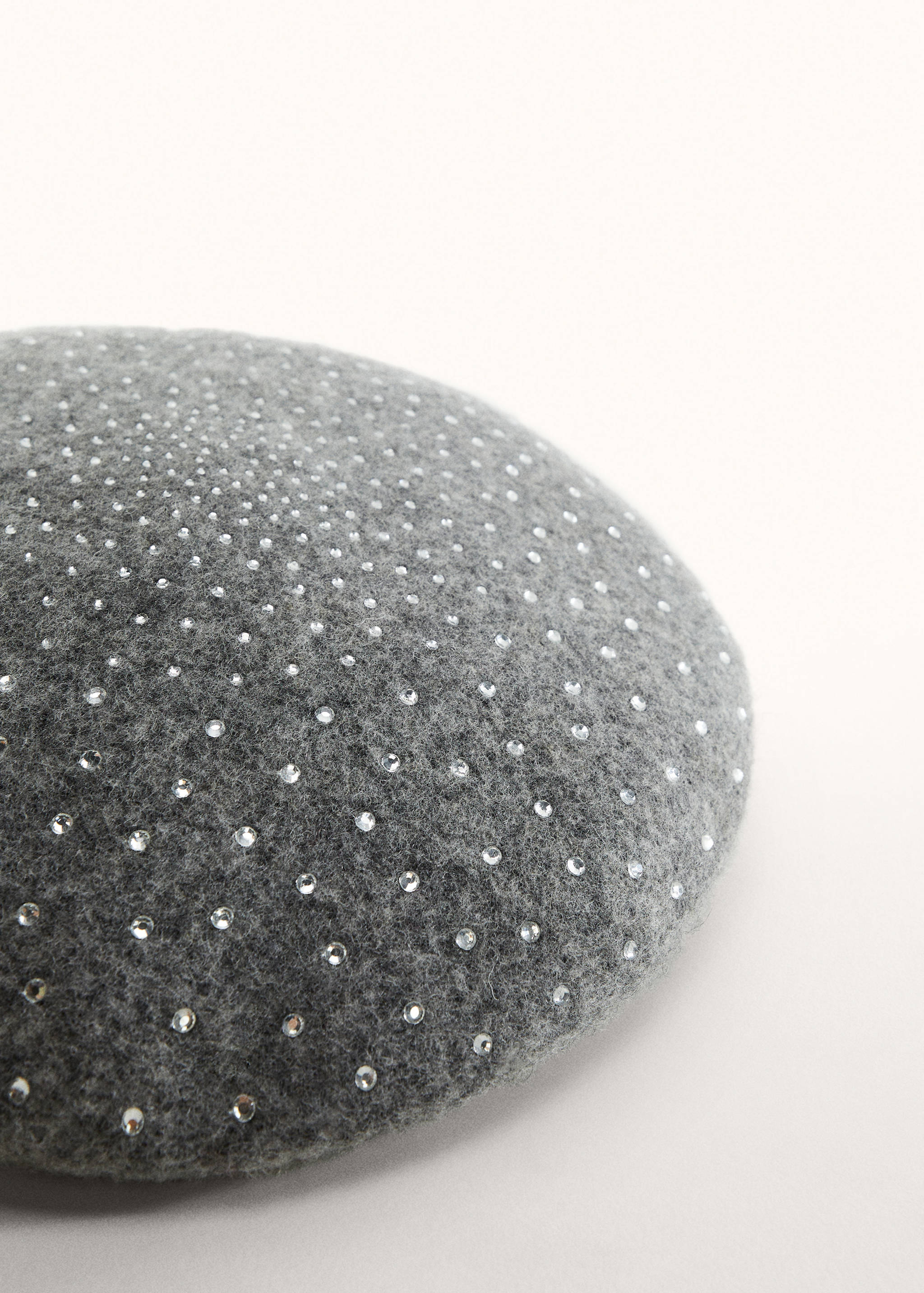 Rhinestone wool cap - Medium plane
