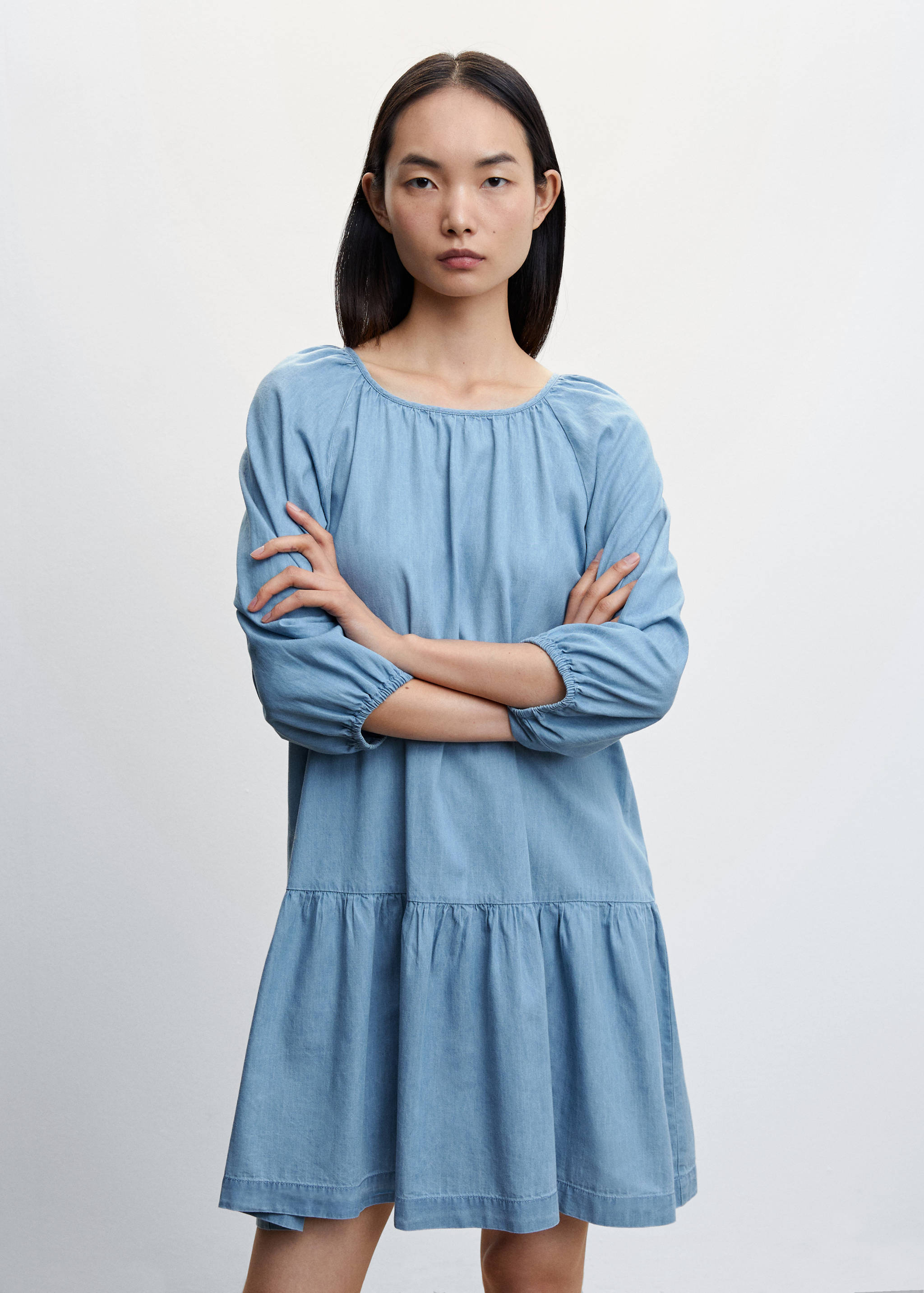 Robe courte Tencel - Plan moyen