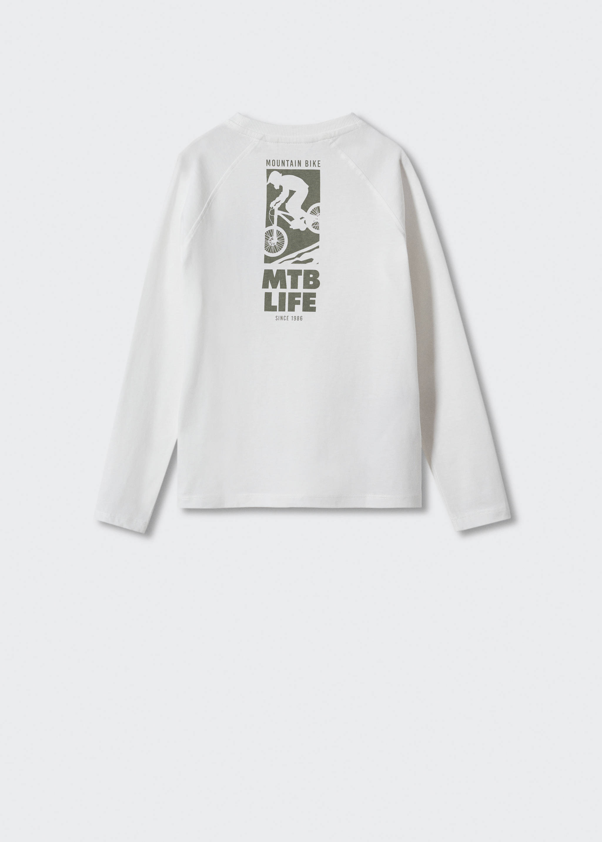 تي شيرت قطني بأكمام طويلة - الجهة الخلفية للمنتج