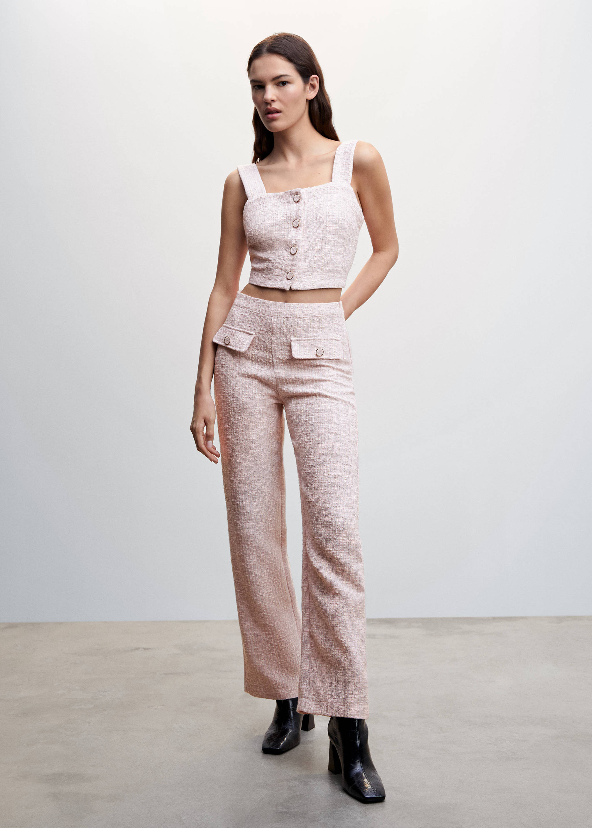 Tweed straight trousers - General plane