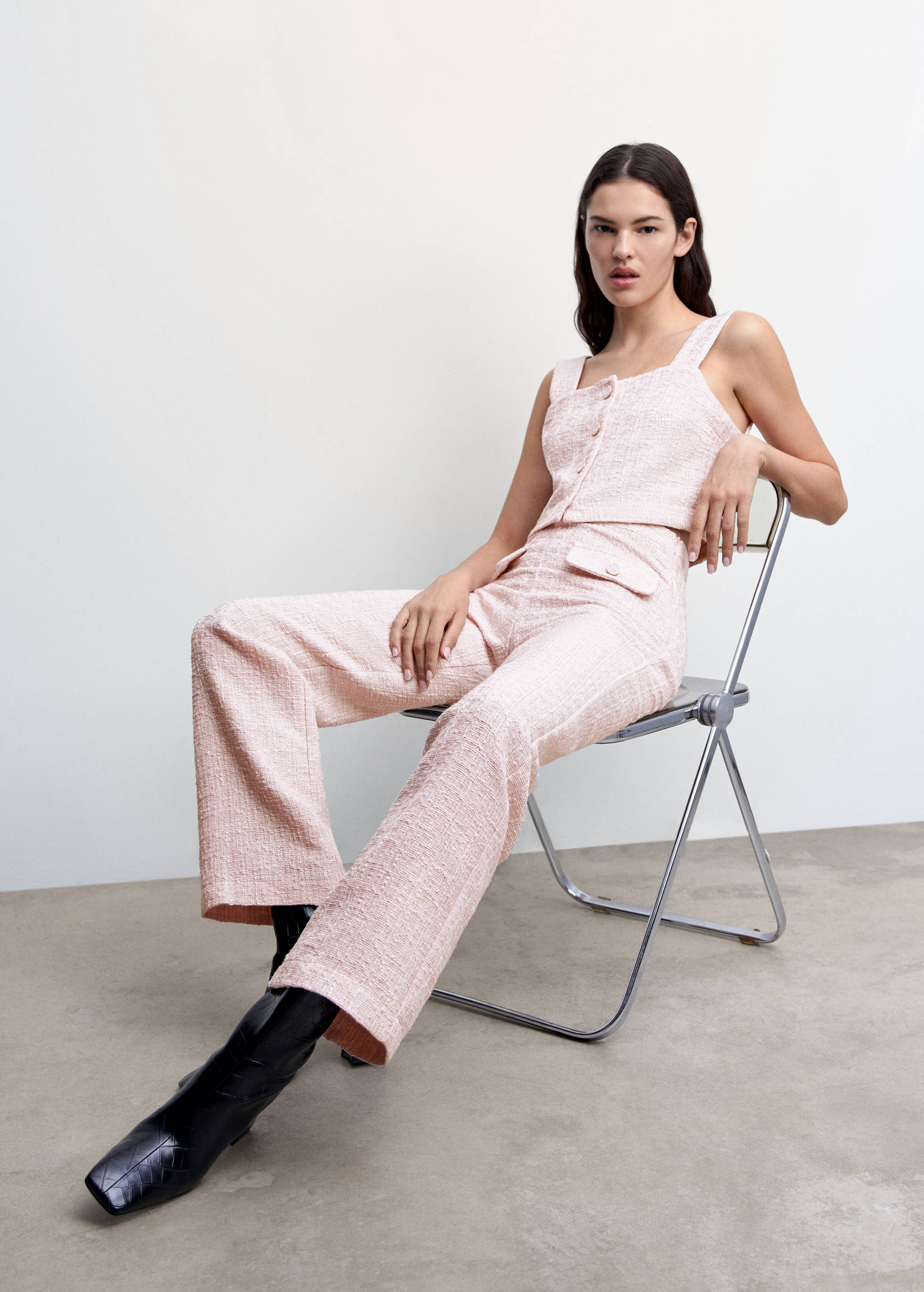 Tweed straight trousers - Details of the article 2