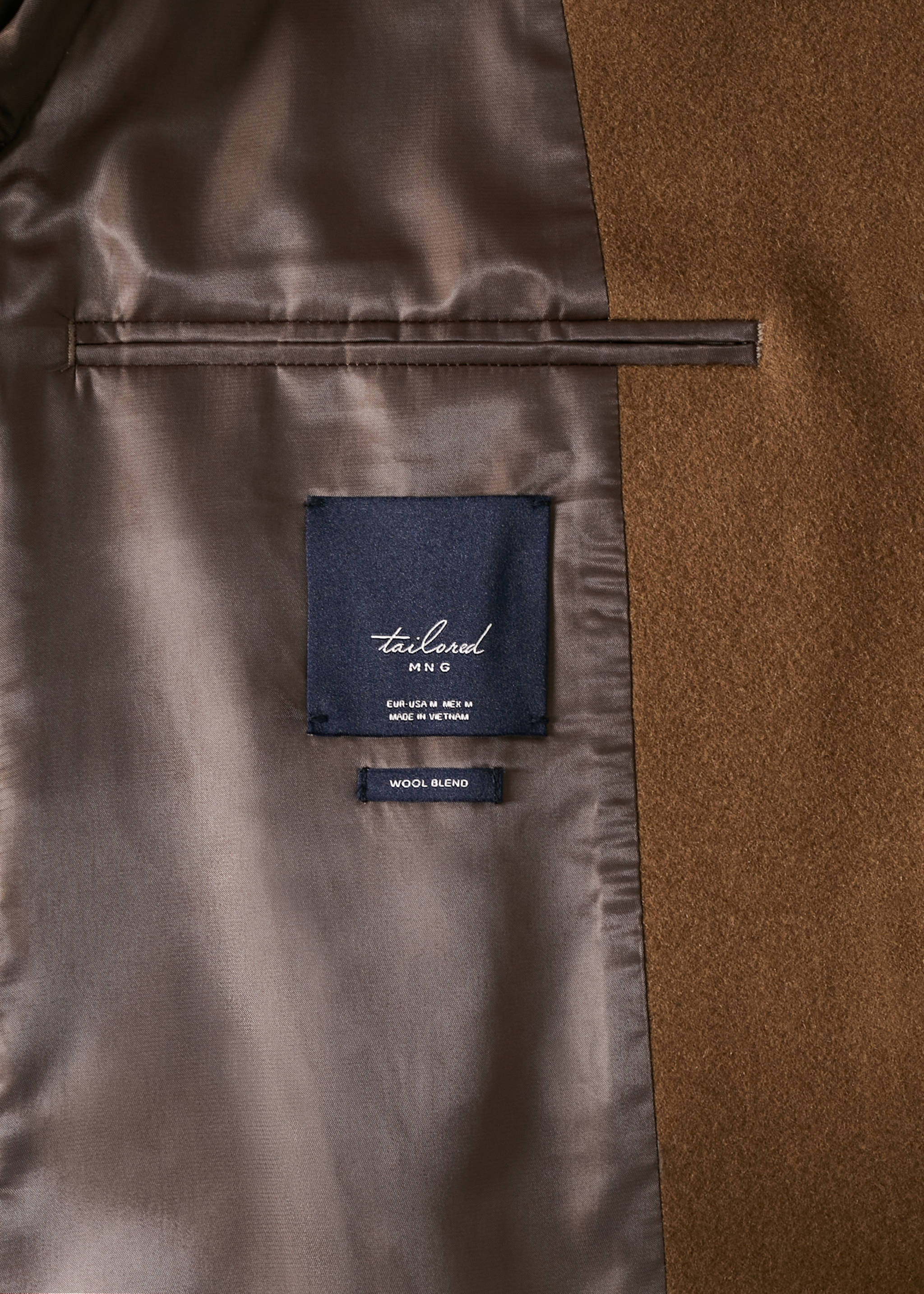 羊毛漏斗领大衣 - null