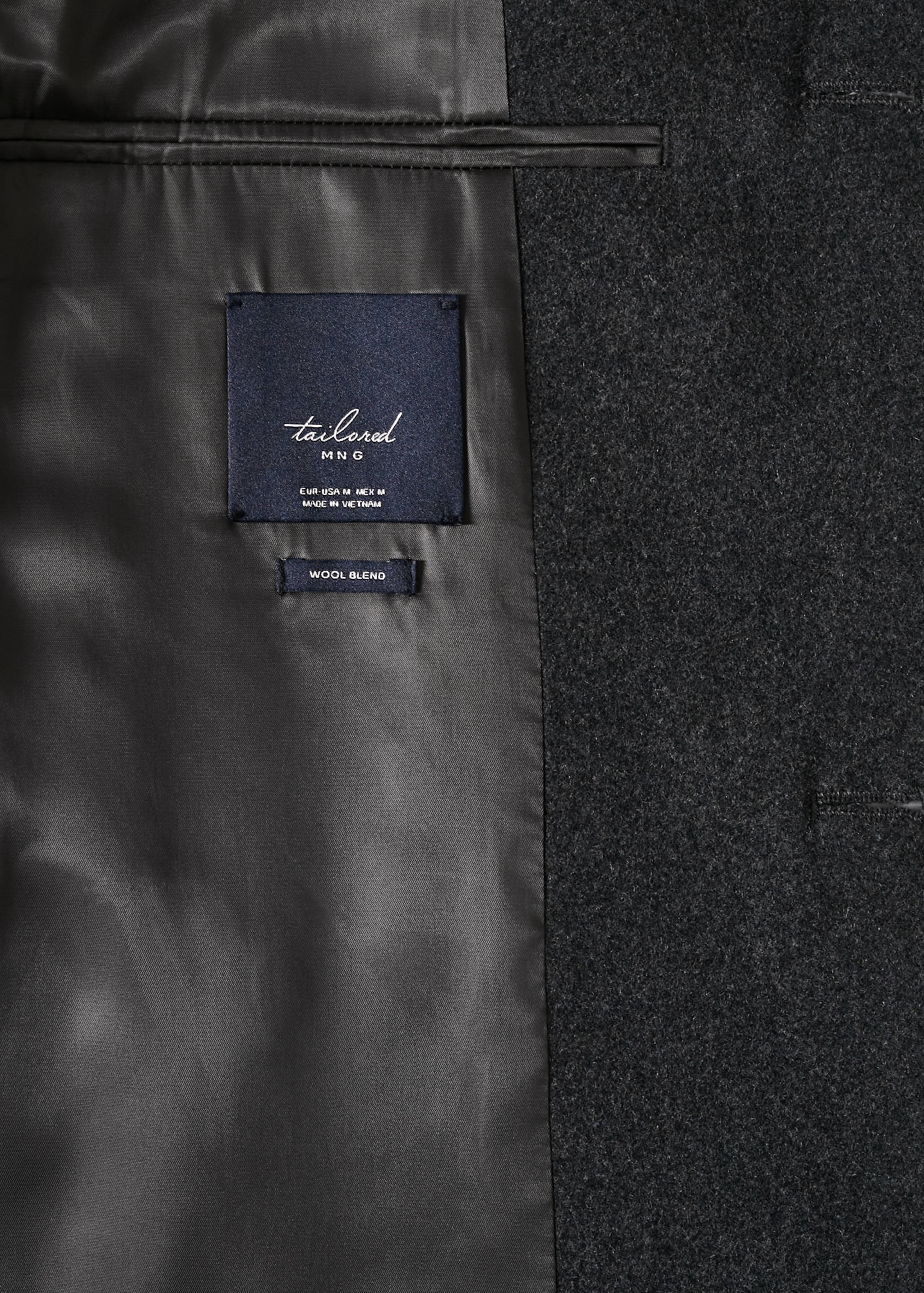 羊毛漏斗领大衣 - null