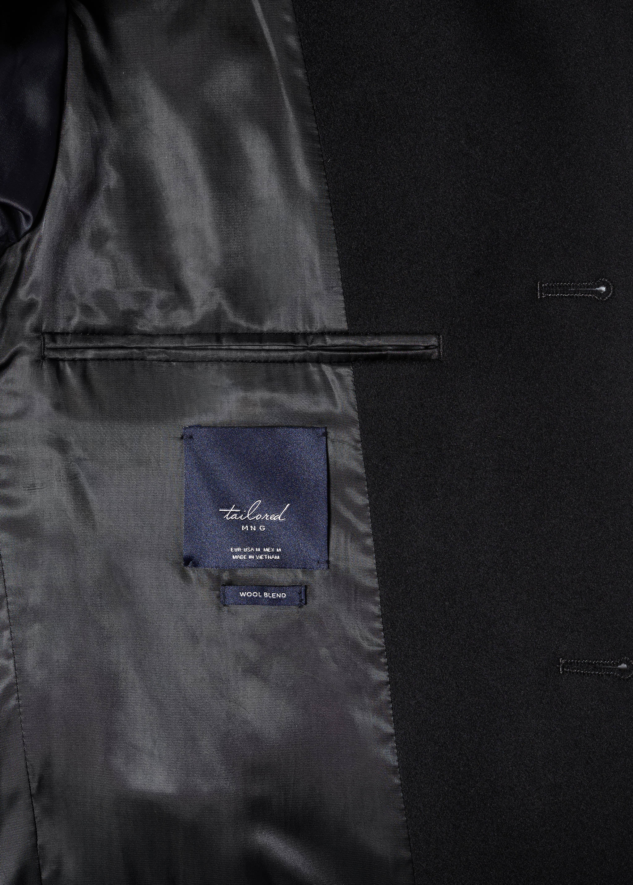 羊毛漏斗领大衣 - null