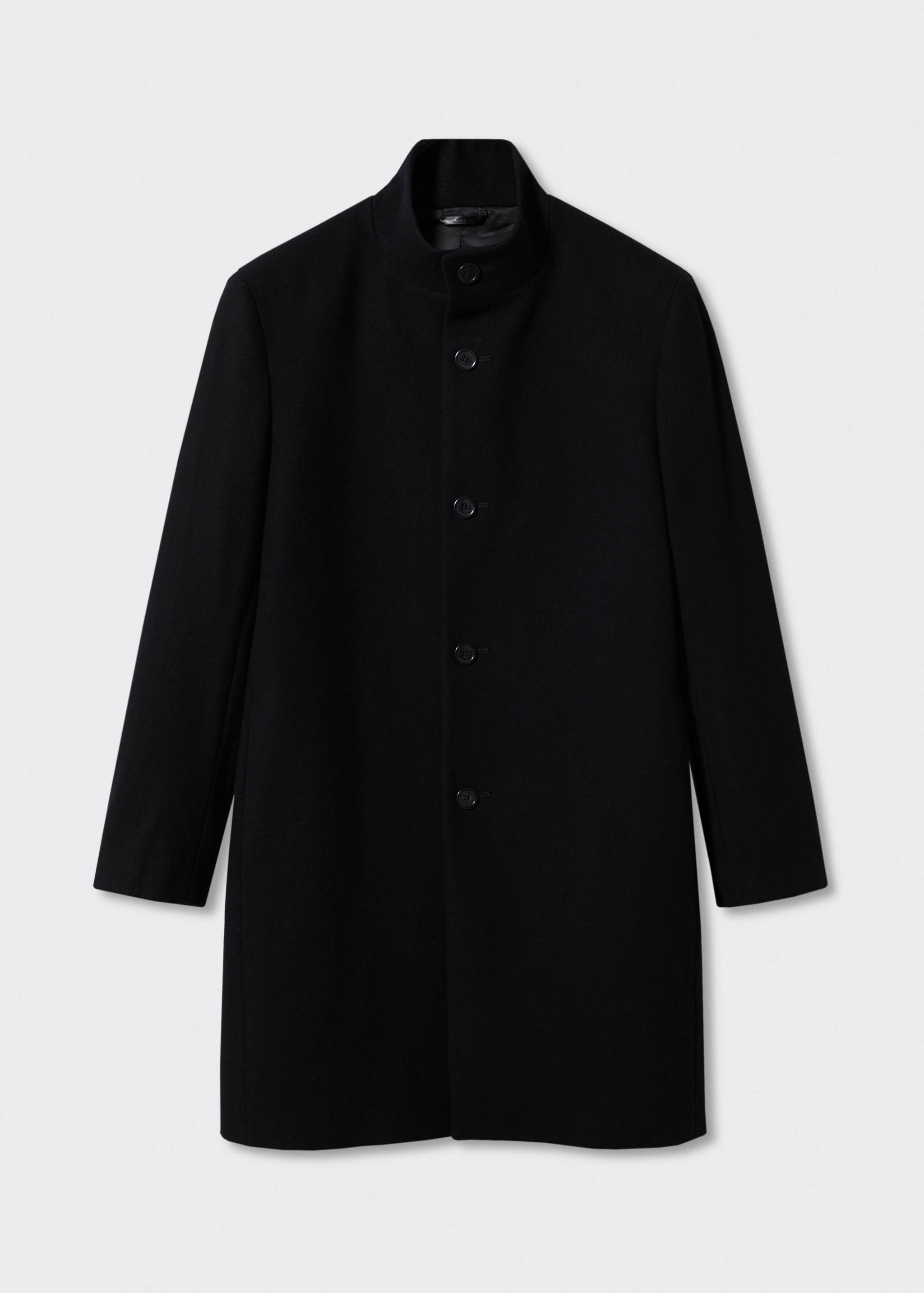 羊毛漏斗领大衣 - null