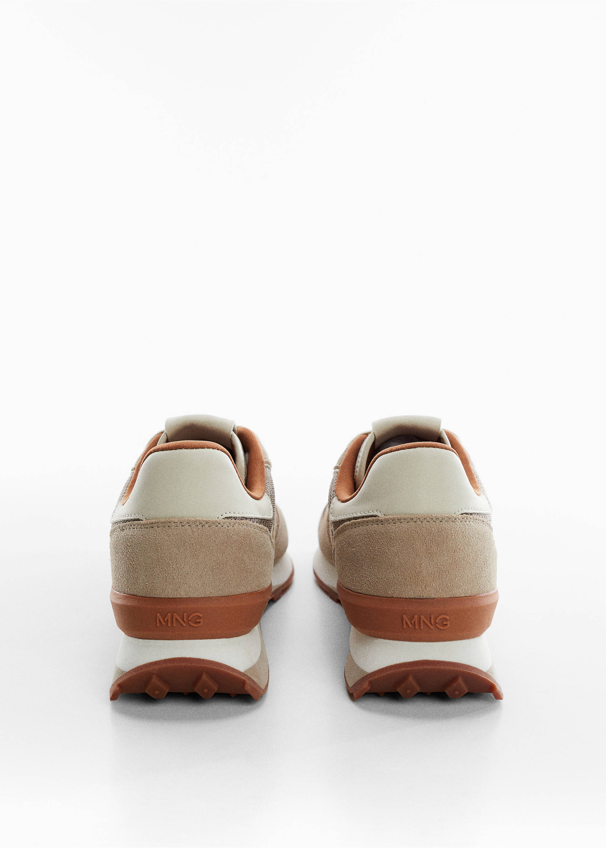 Комбинированные кроссовки из кожи - Деталь изделия 1, Бежевый. Ref: 47040784-00.