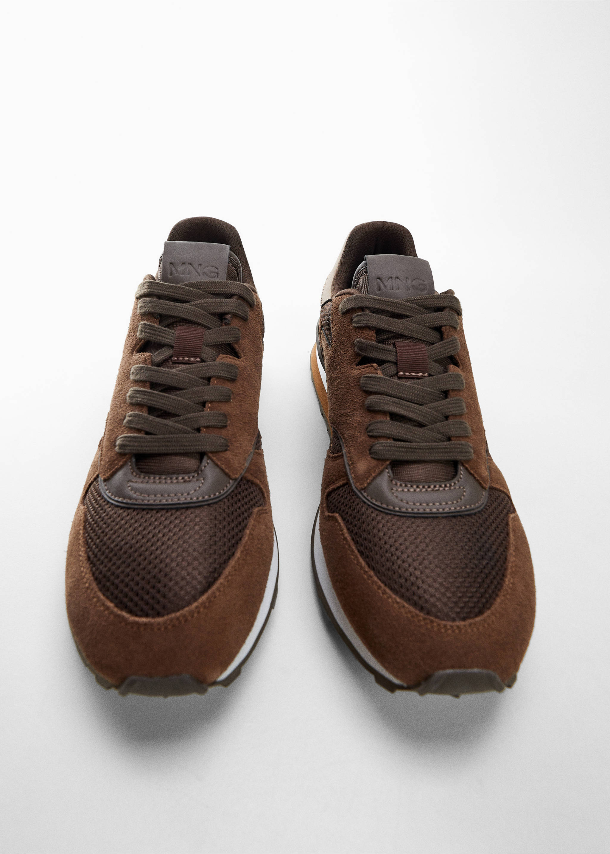 Комбинированные кроссовки из кожи - Деталь изделия 5, Коричневый. Ref: 47040784-00.