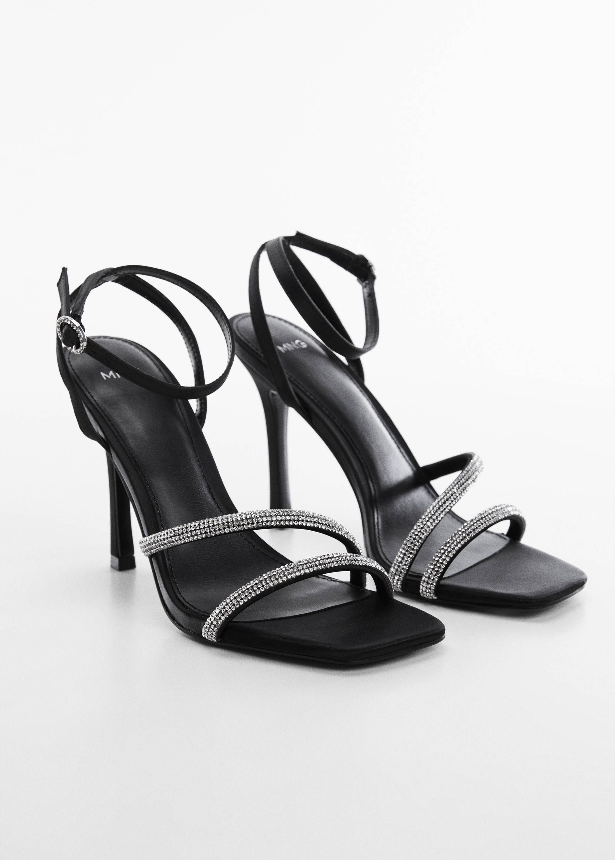 Sandalette mit Strassriemen - Mittlere Ansicht