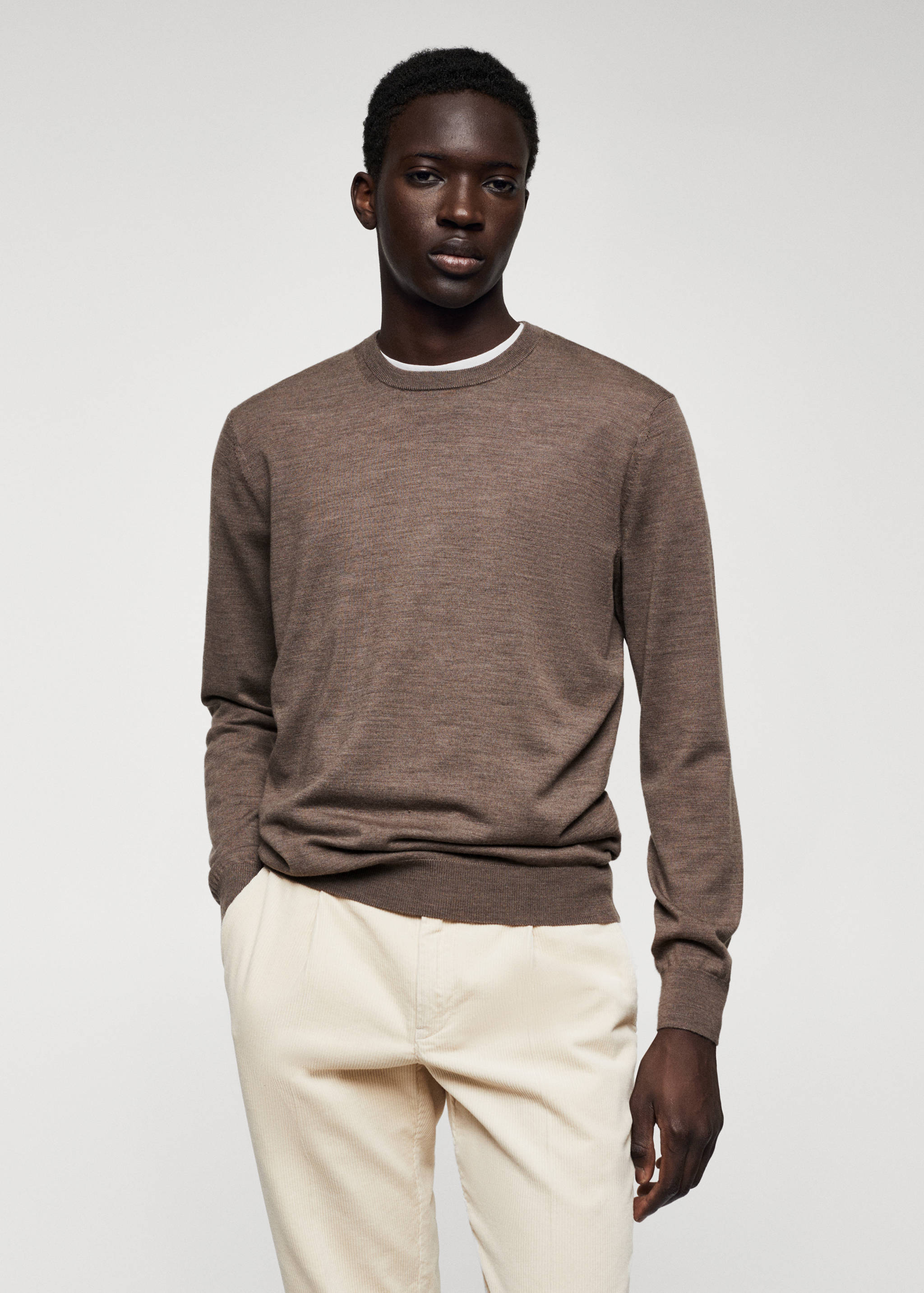 Merino wool washable sweater - Medium plane