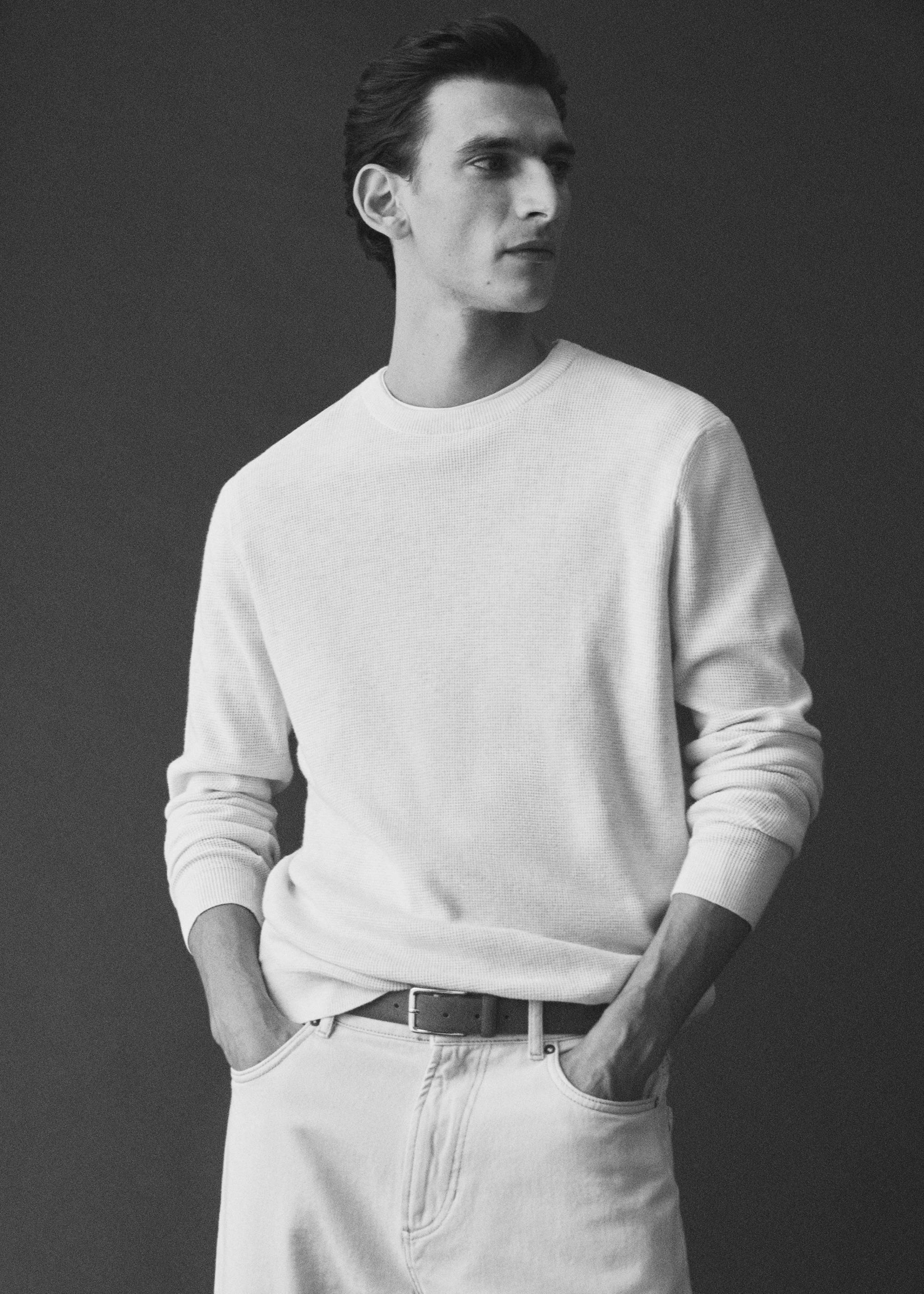 Structured cotton sweater - Details of the article 6