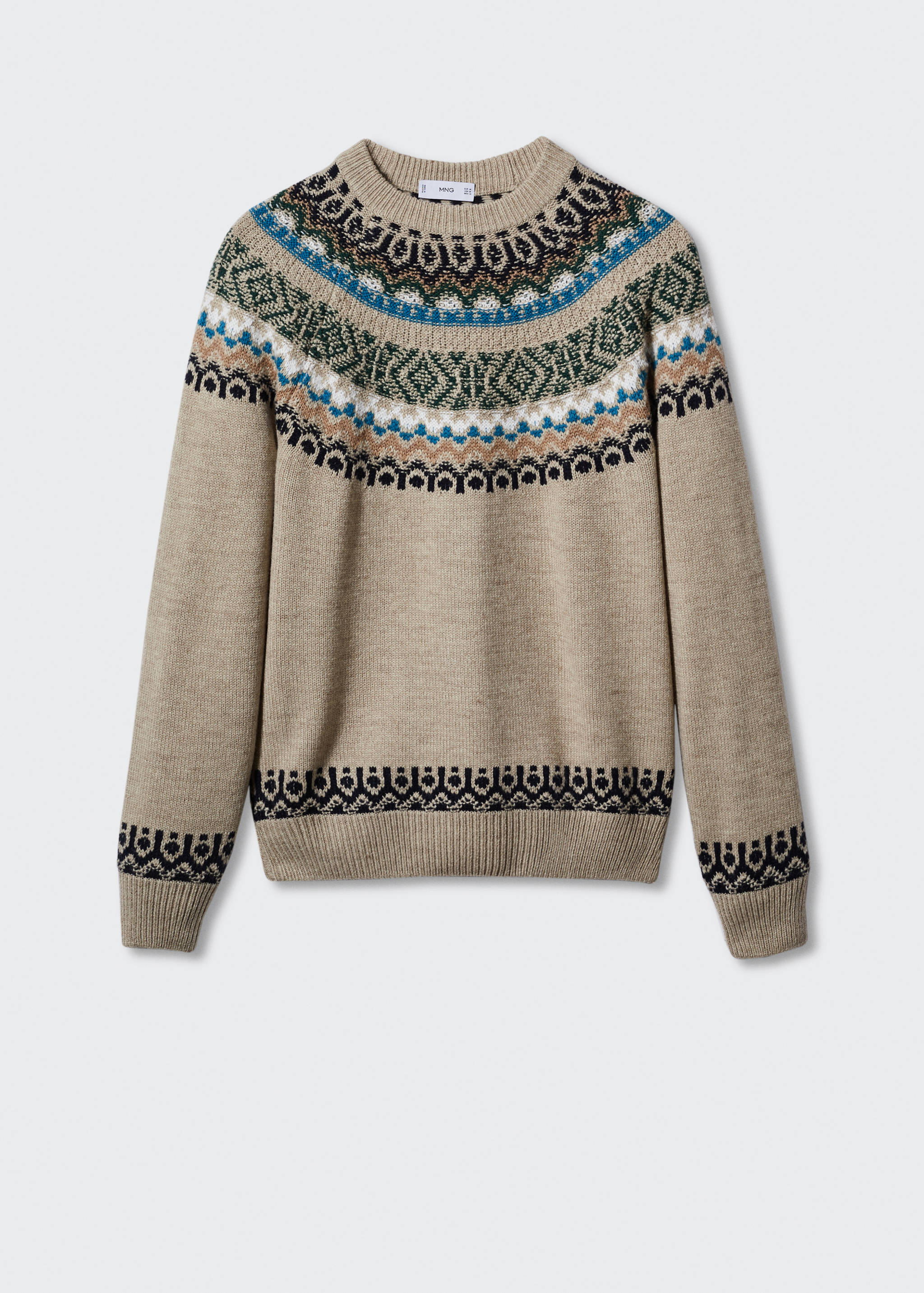 Pull jacquard en laine - Article sans modèle