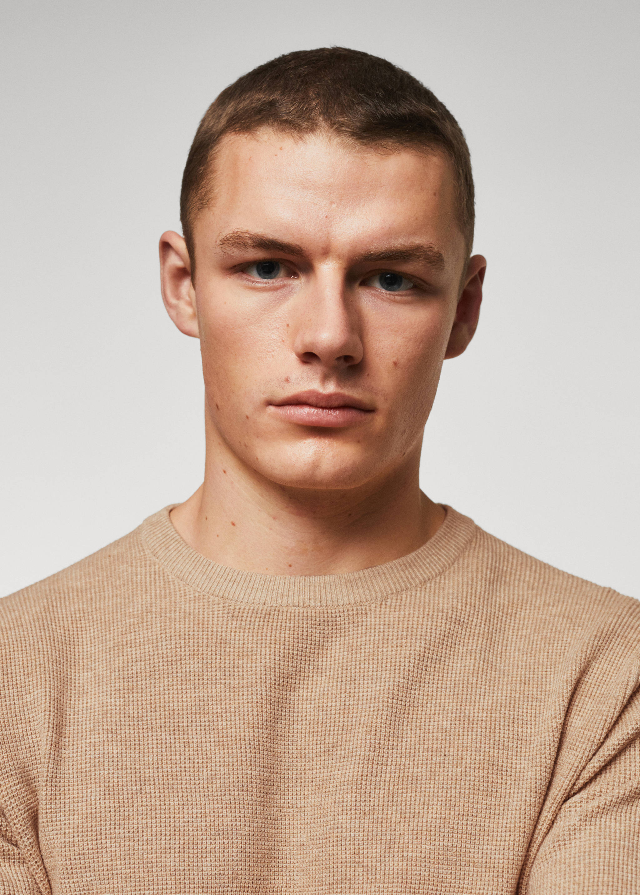 Structured cotton sweater - Details of the article 1