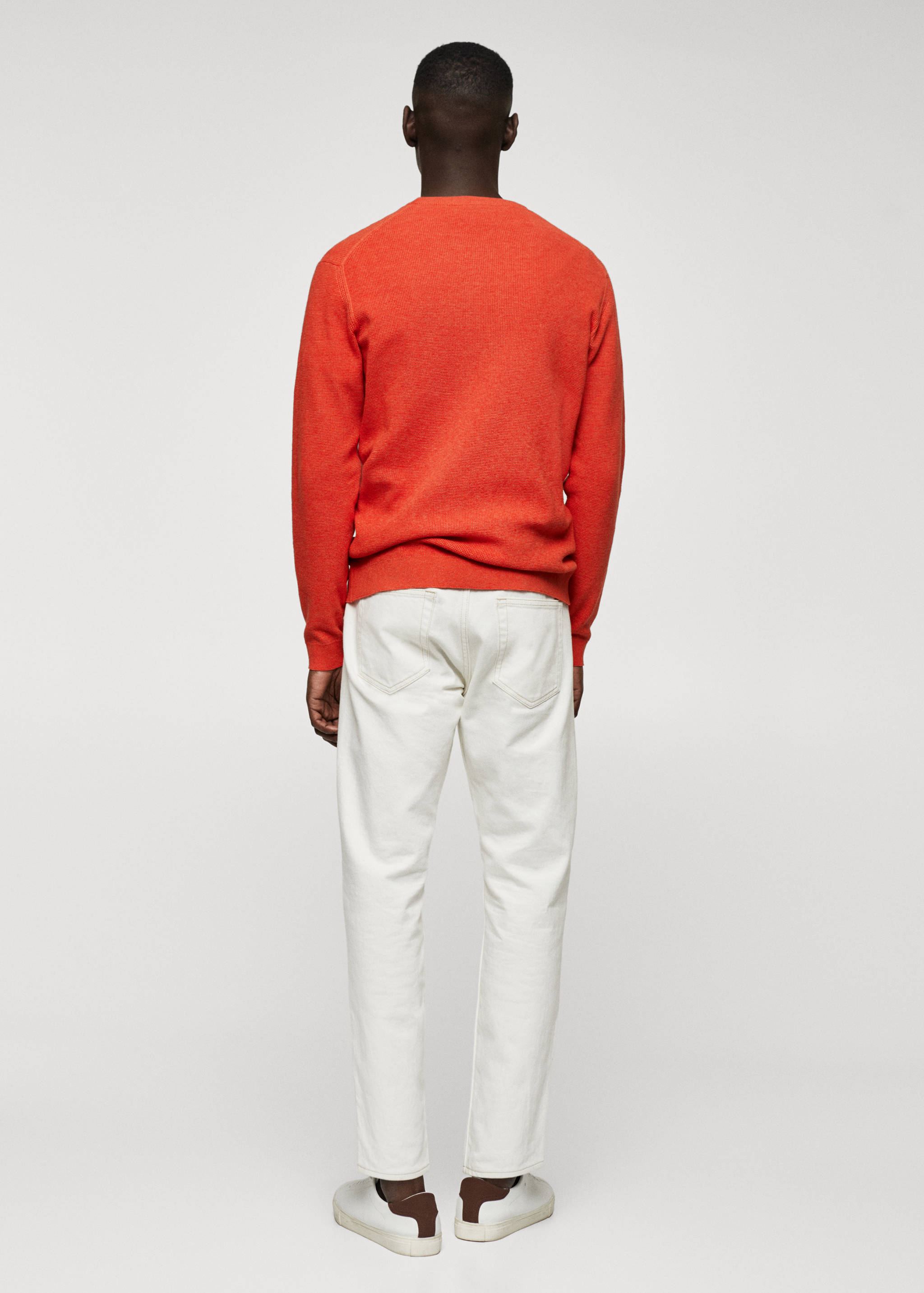 Structured cotton sweater - Reverse of the article