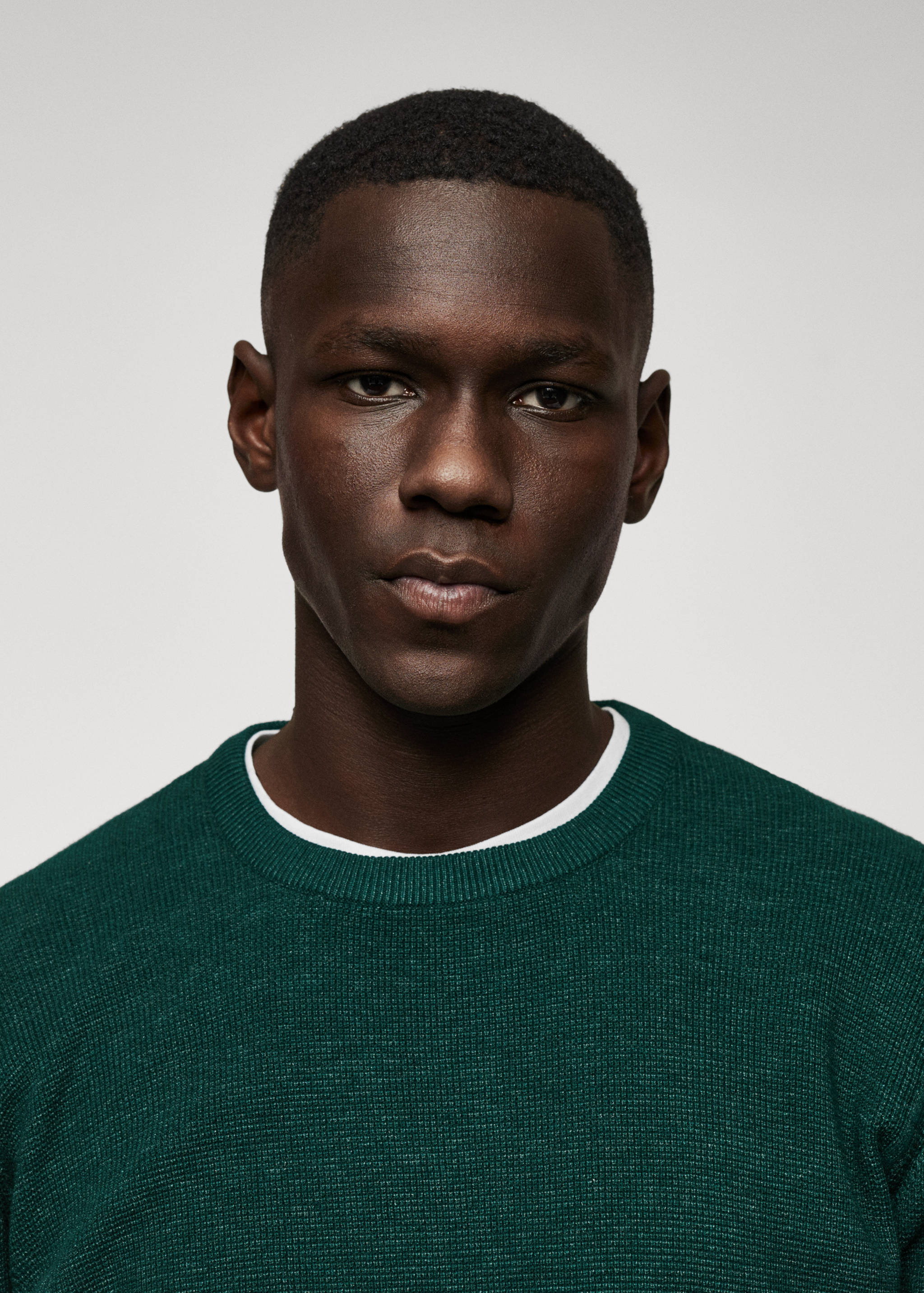 Structured cotton sweater - Details of the article 1