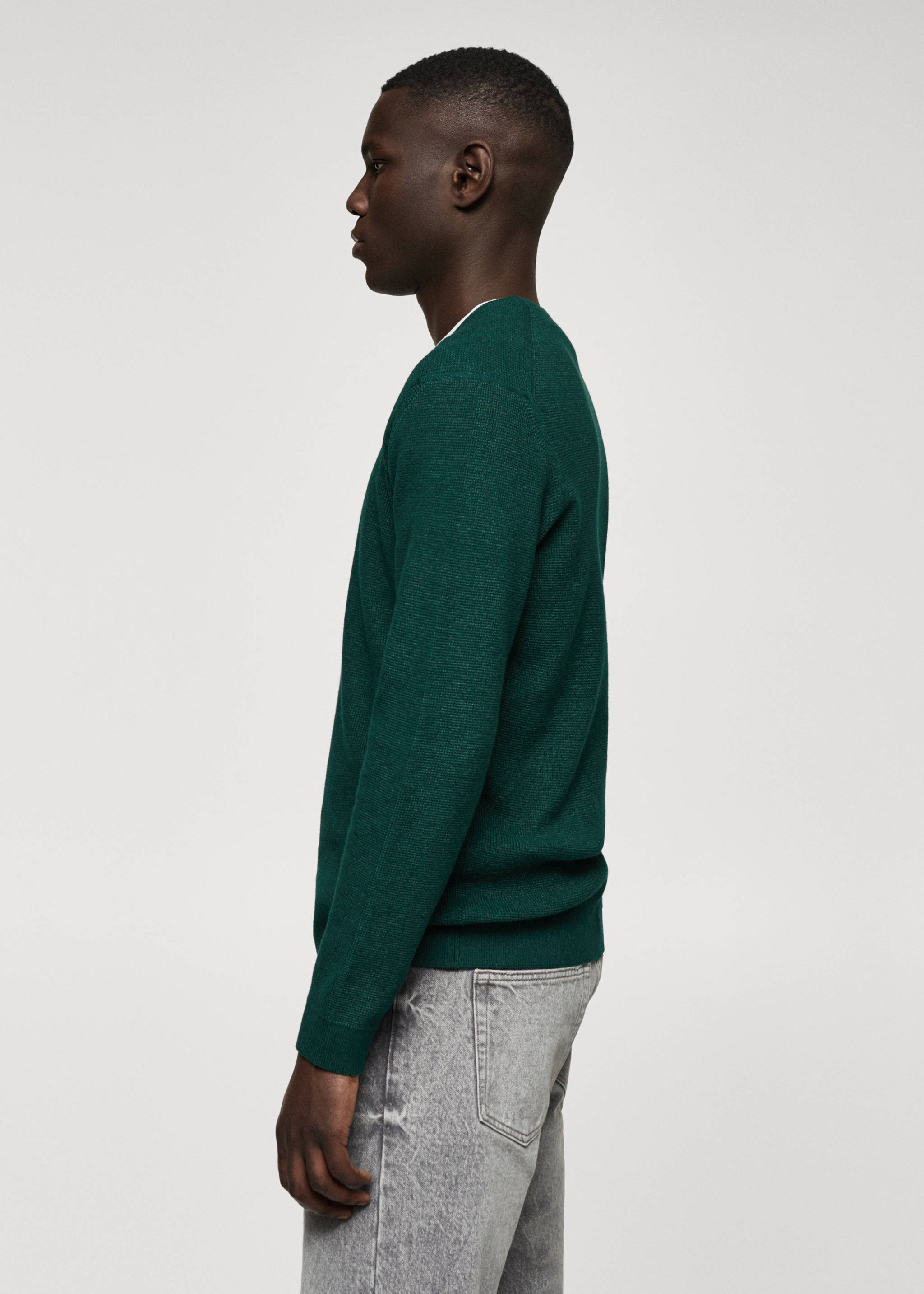 Structured cotton sweater - Details of the article 6