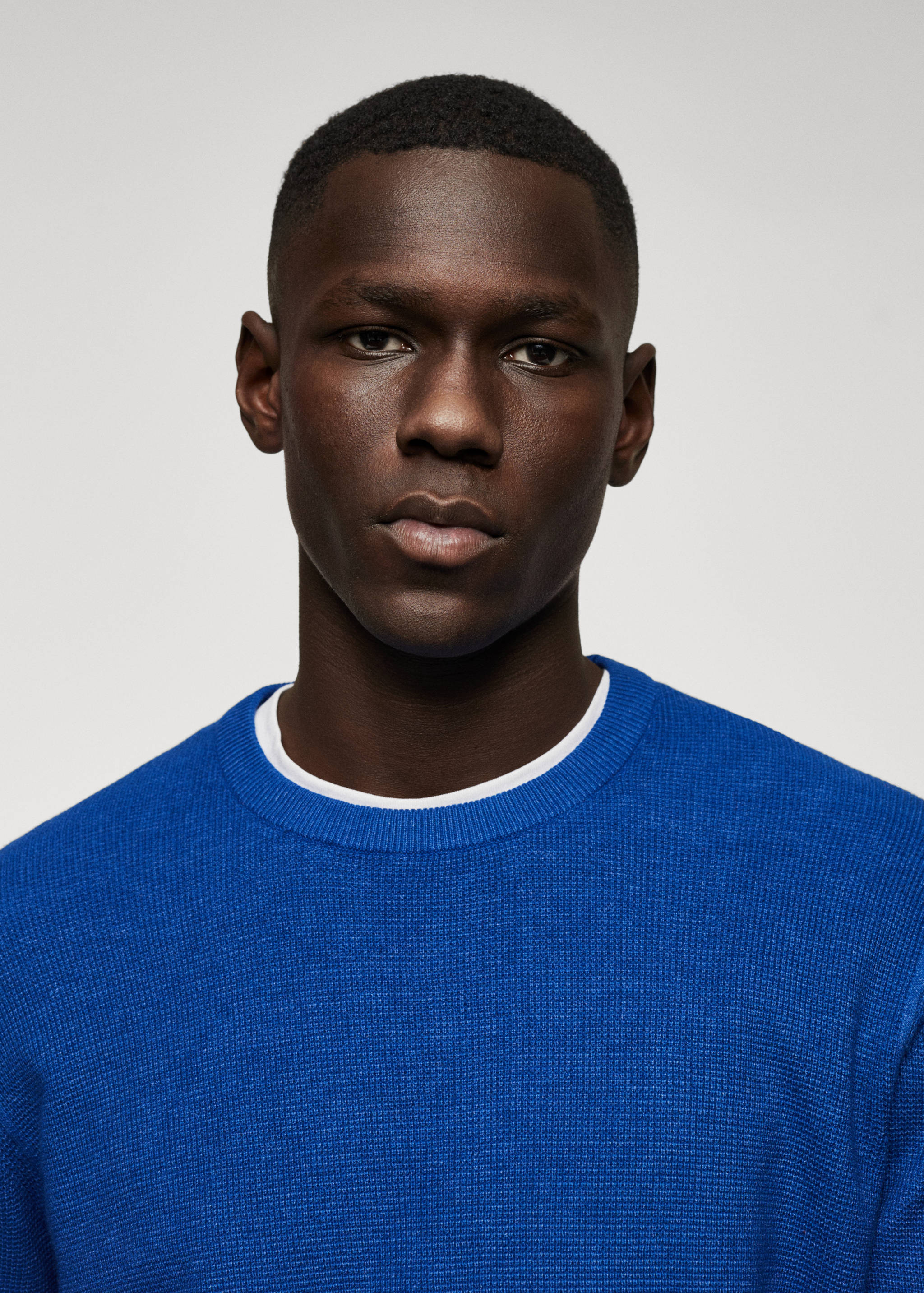 Structured cotton sweater - Details of the article 1