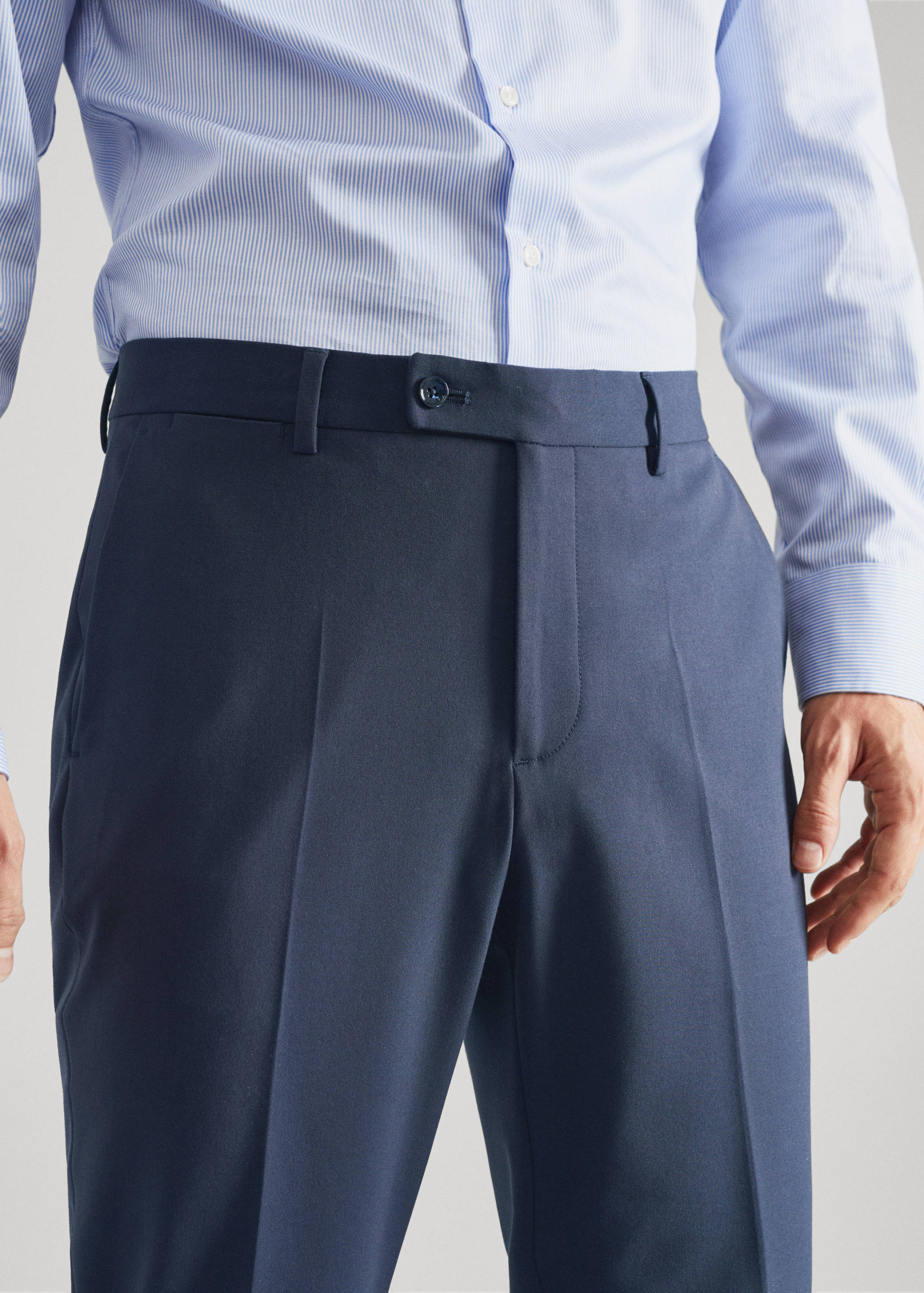Slim fit suit trousers - Details of the article 1