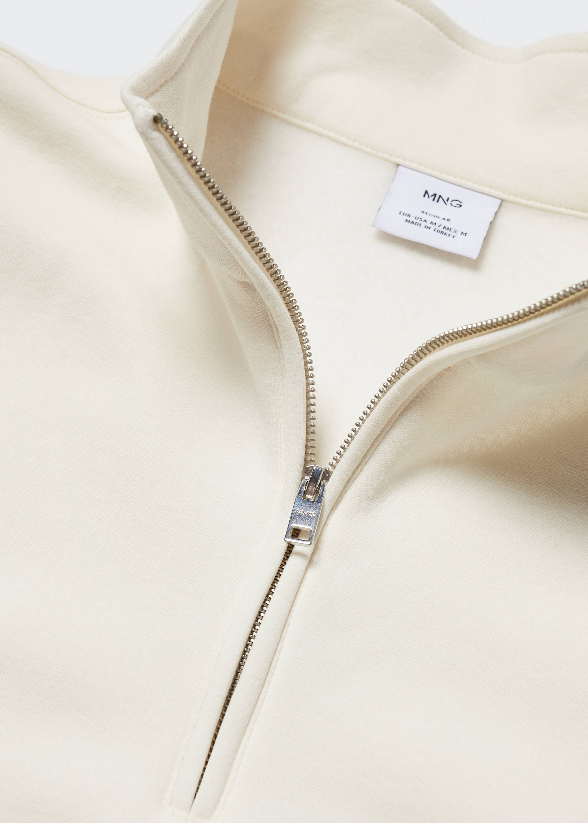 Хлопковый свитшот с воротником на молнии - Деталь изделия 8