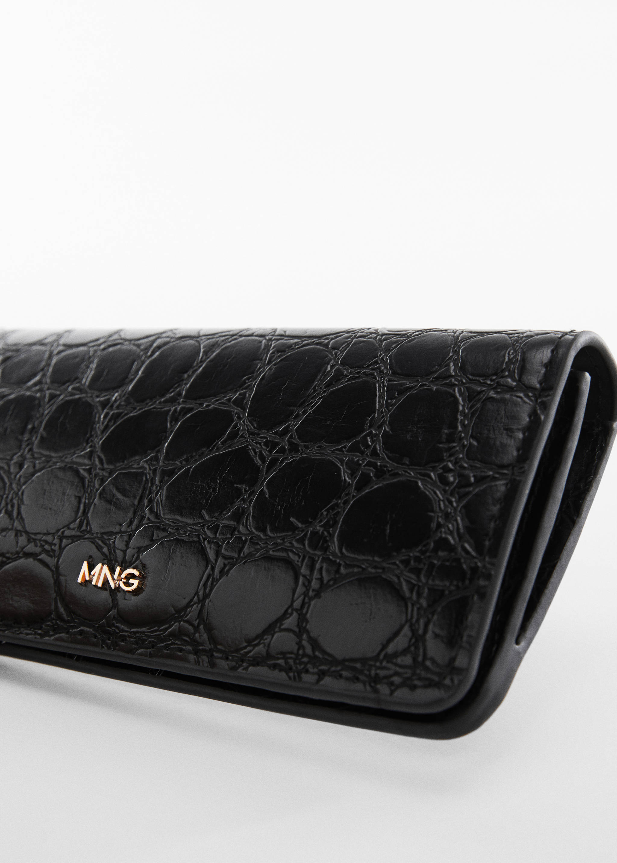 Croc-effect wallet - Medium plane