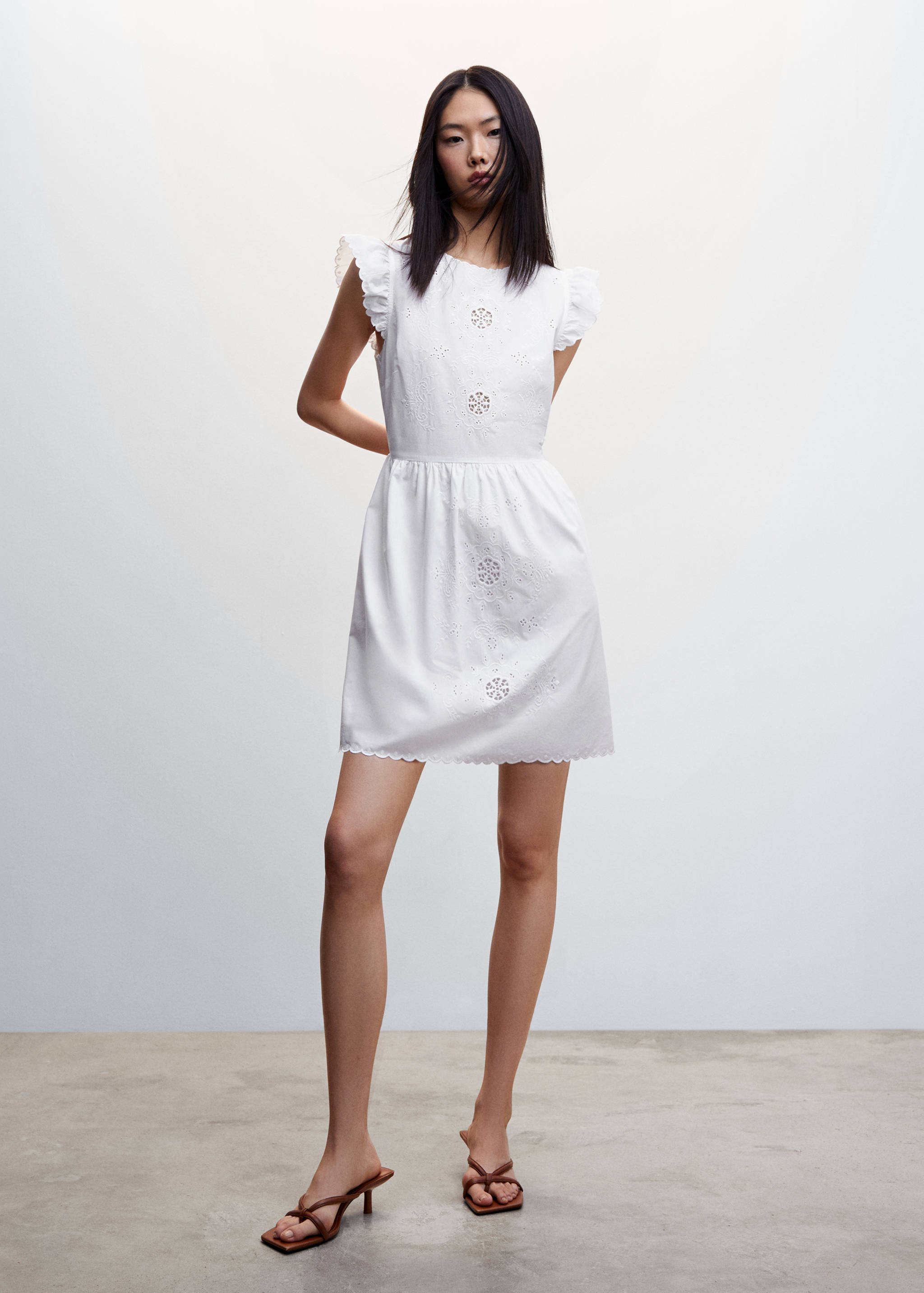 Broderie anglaise cotton dress - General plane