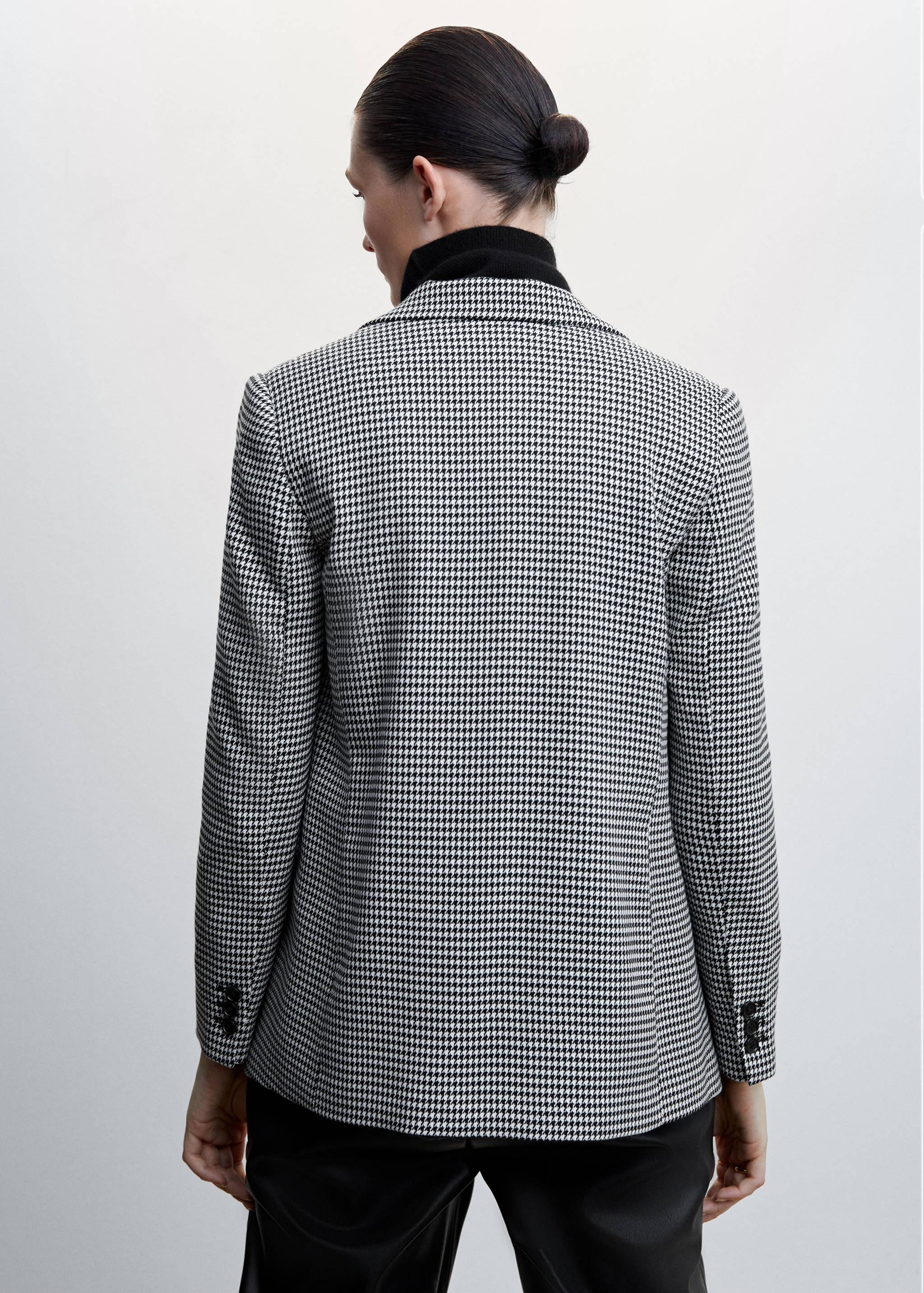 Houndstooth wool-blend blazer - Reverse of the article