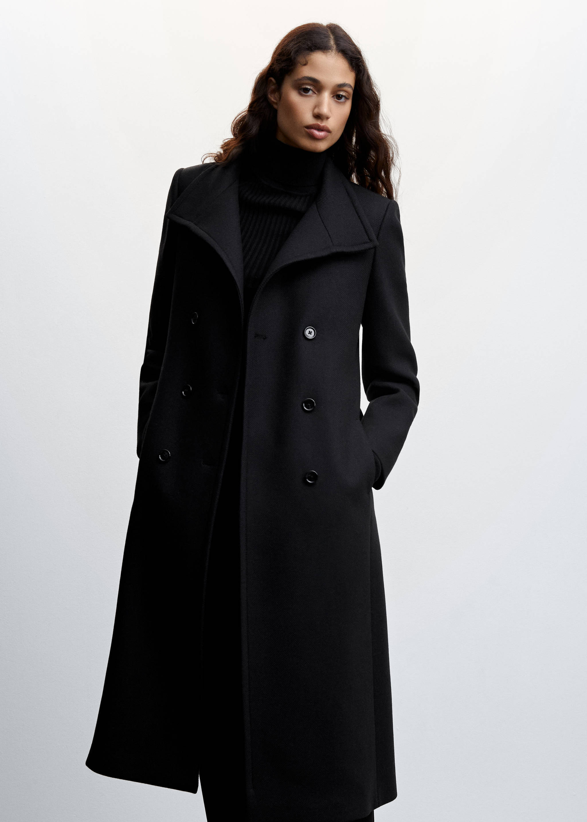 Woollen coat with belt - Medium plane