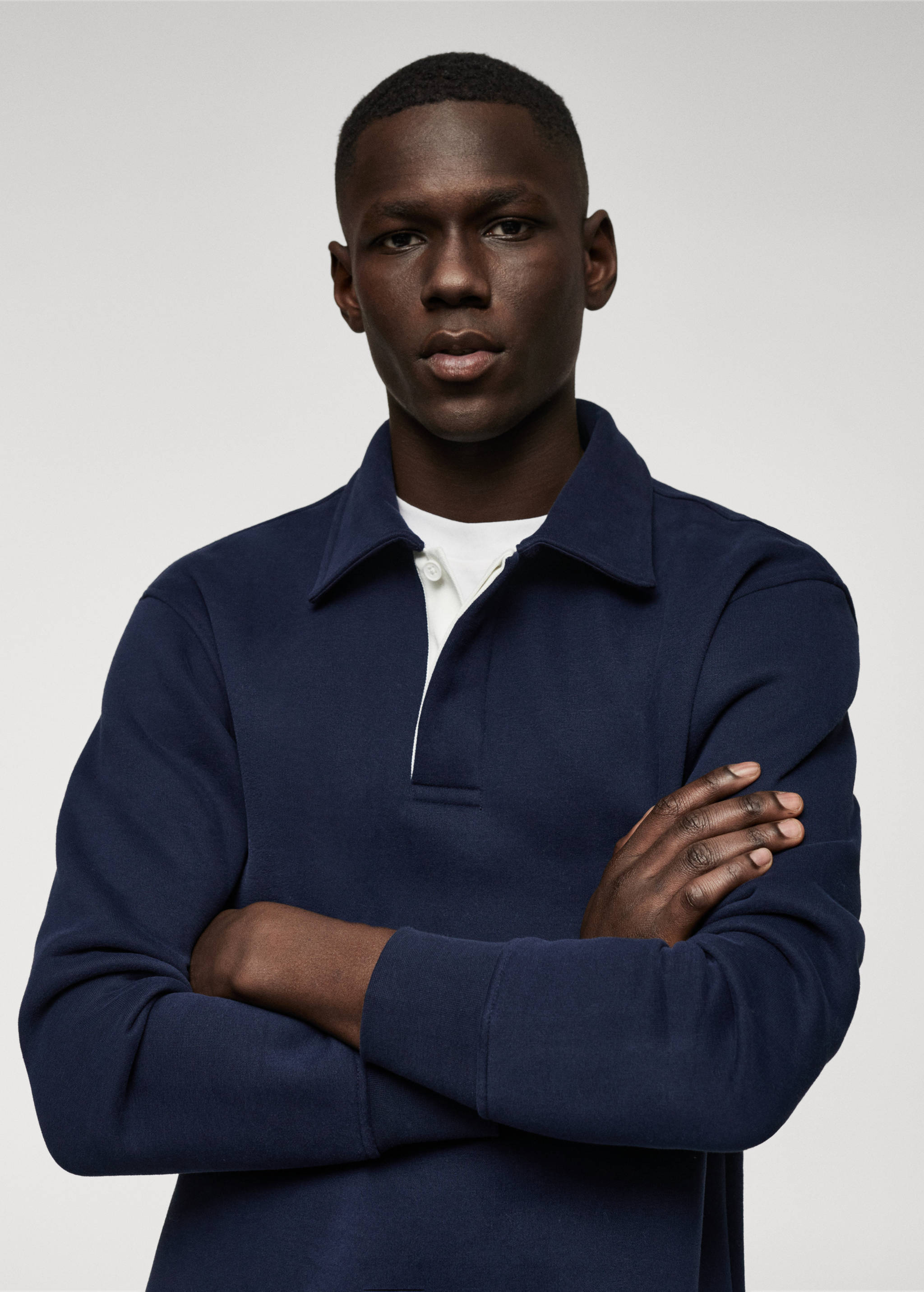 Хлопковое поло с длинными рукавами - Деталь изделия 1