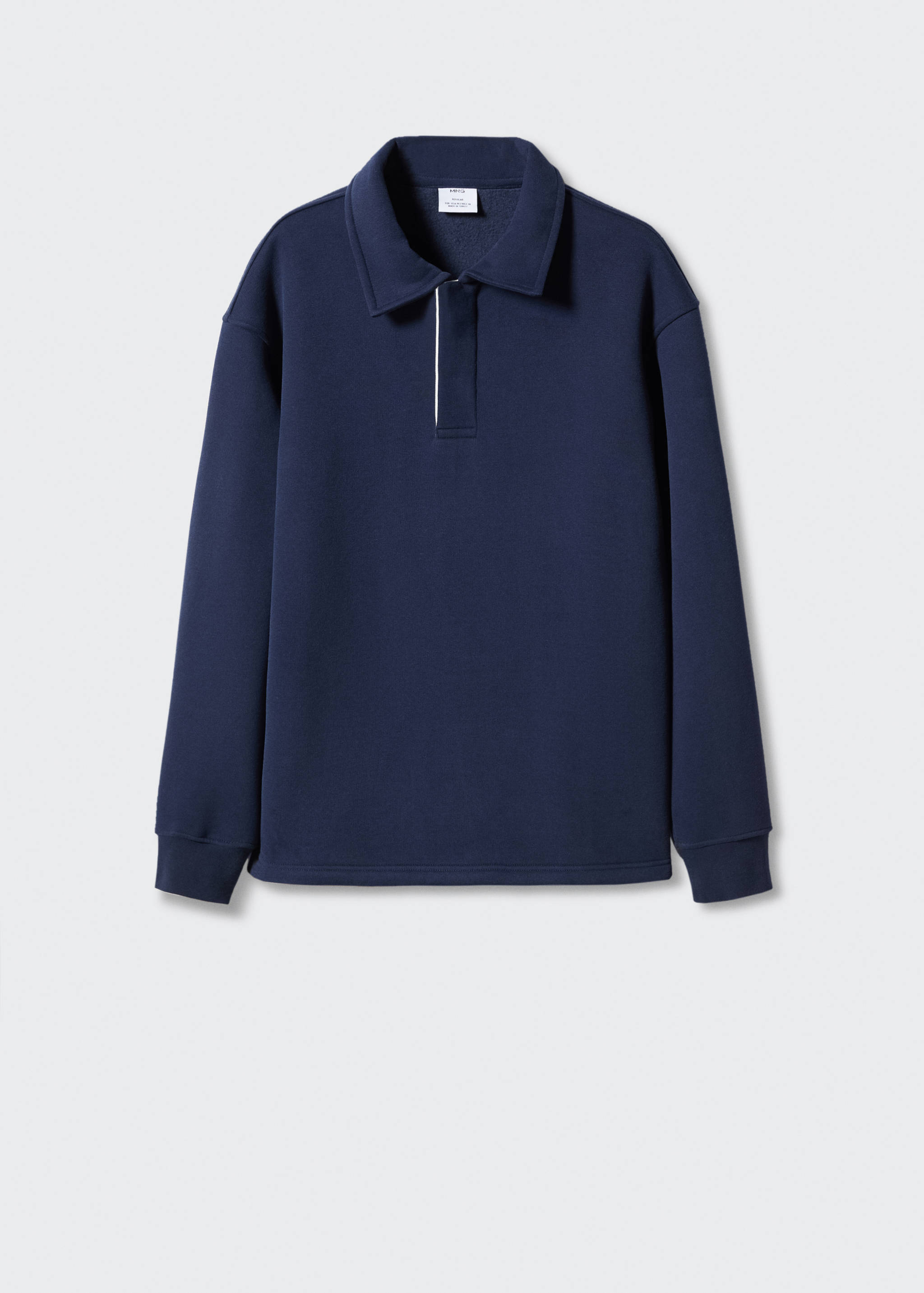 Хлопковое поло с длинными рукавами - Изделие без модели