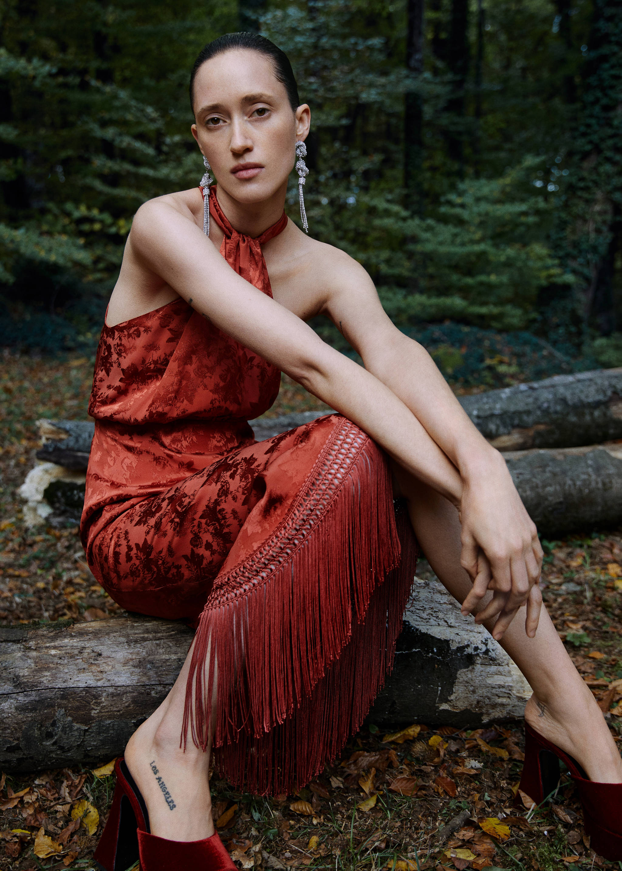 Fringed jacquard dress - Details of the article 6