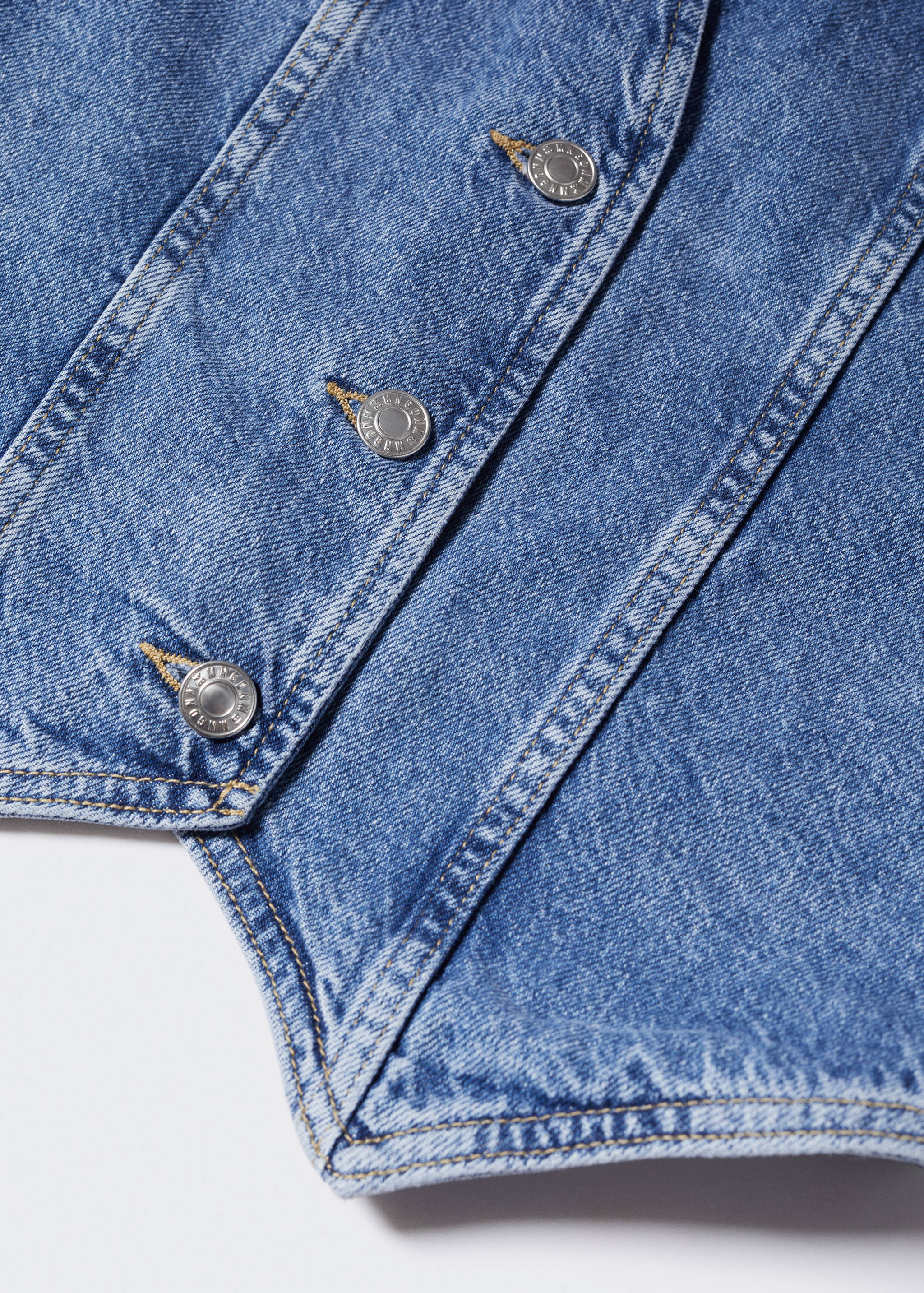 Жилет из денима с декоративными строчками - Деталь изделия 8