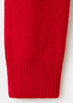 V-neck wool sweater — Red 7