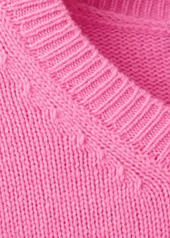 V-neck wool sweater — Fuchsia 6