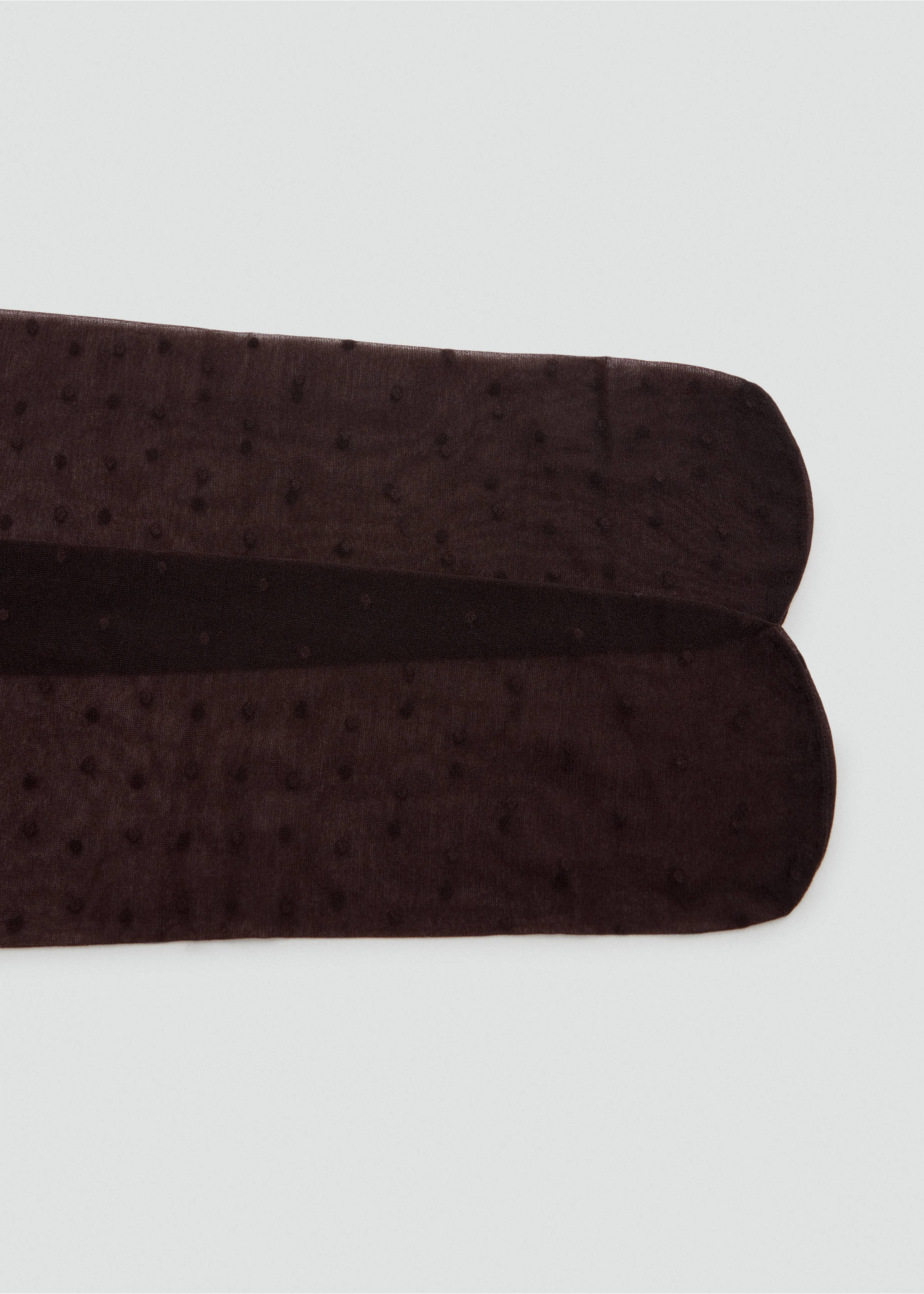 Dark brown sheer tights with a plumeti dot pattern., Chocolate. Ref: 47041375-00.
