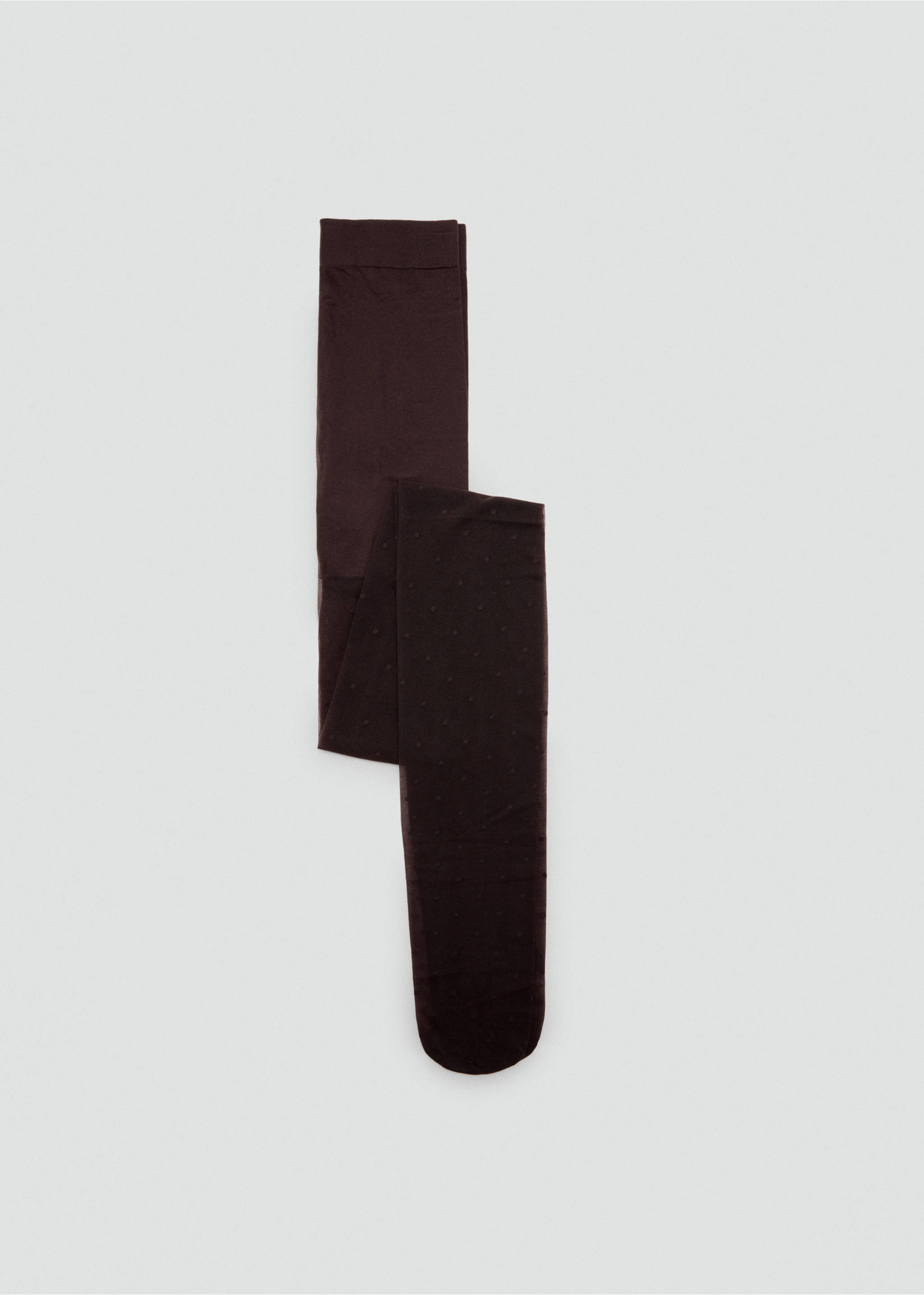 Dark brown plumeti tights in a still life view., Chocolate. Ref: 47041375-00.