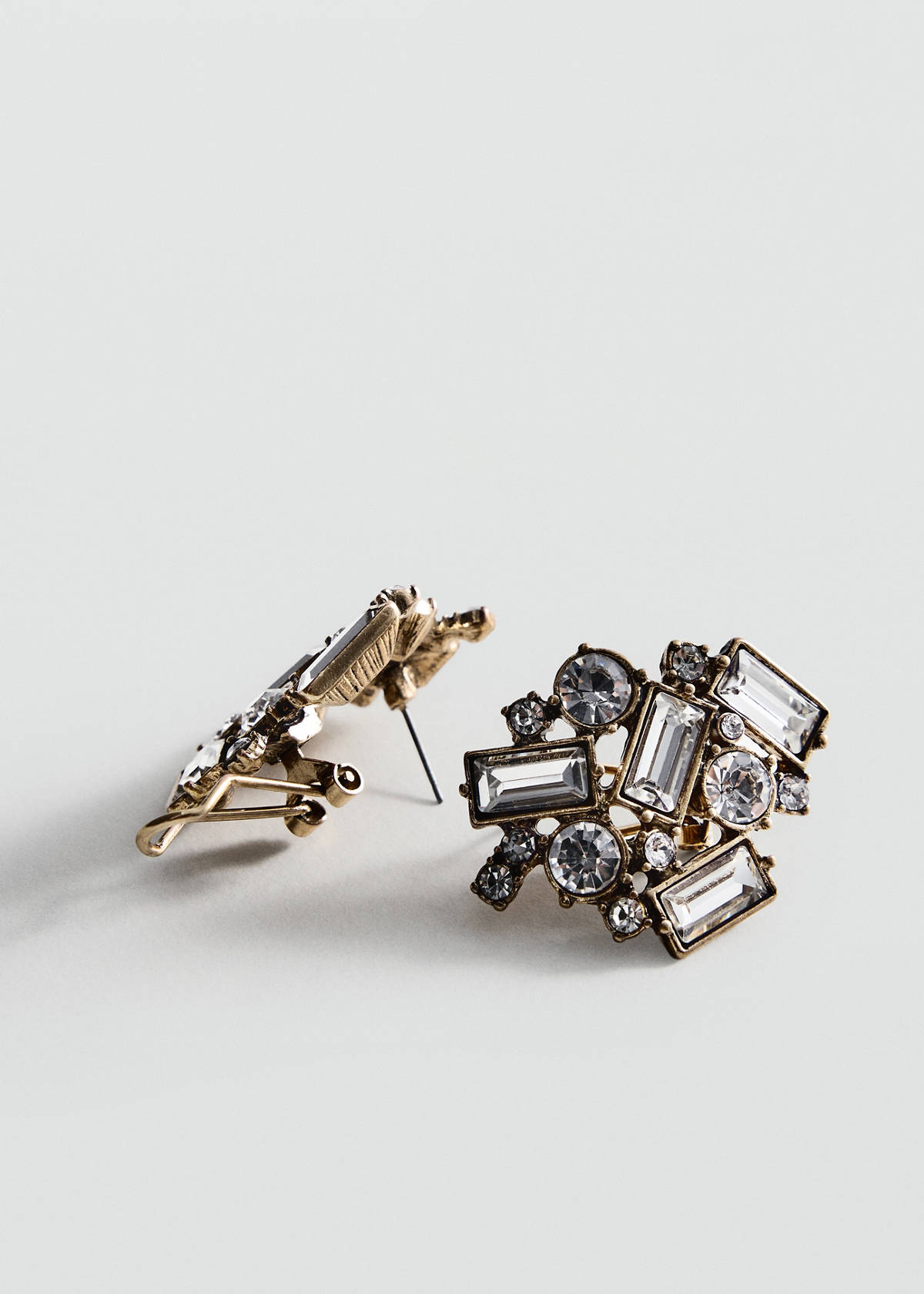 Combined crystal earrings