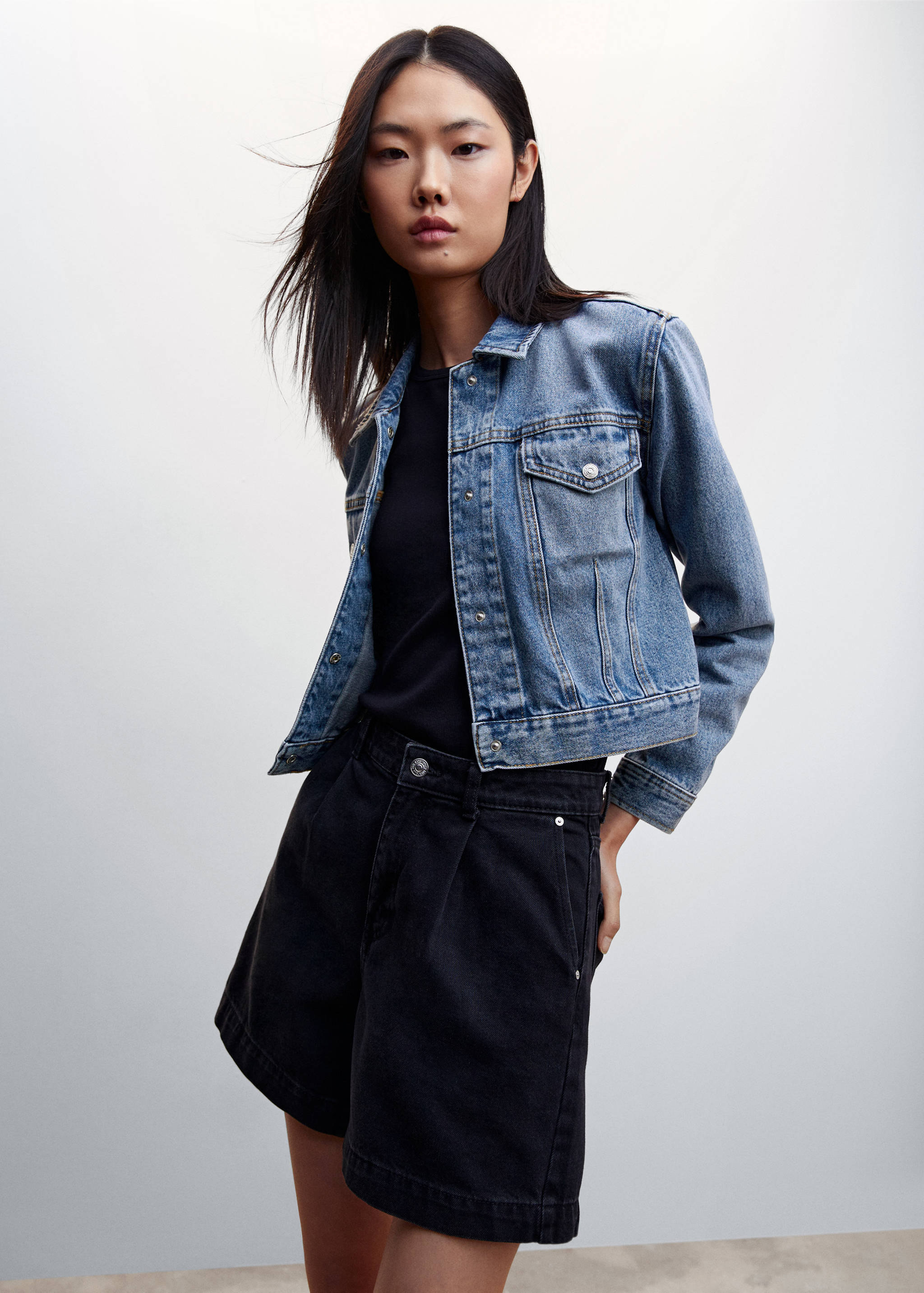 جاكيت دنيم بجيوب - رؤية وسط