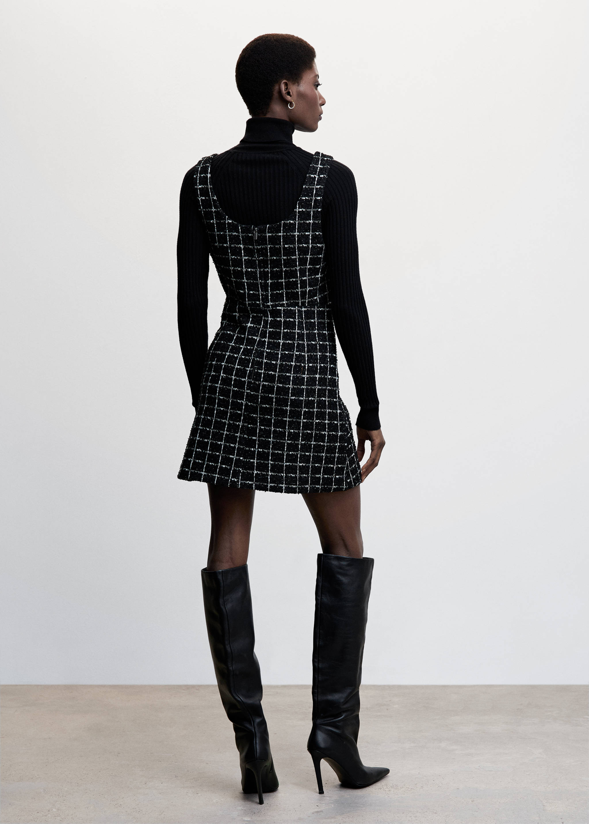 Vestido tweed cuadros - Reverso del artículo