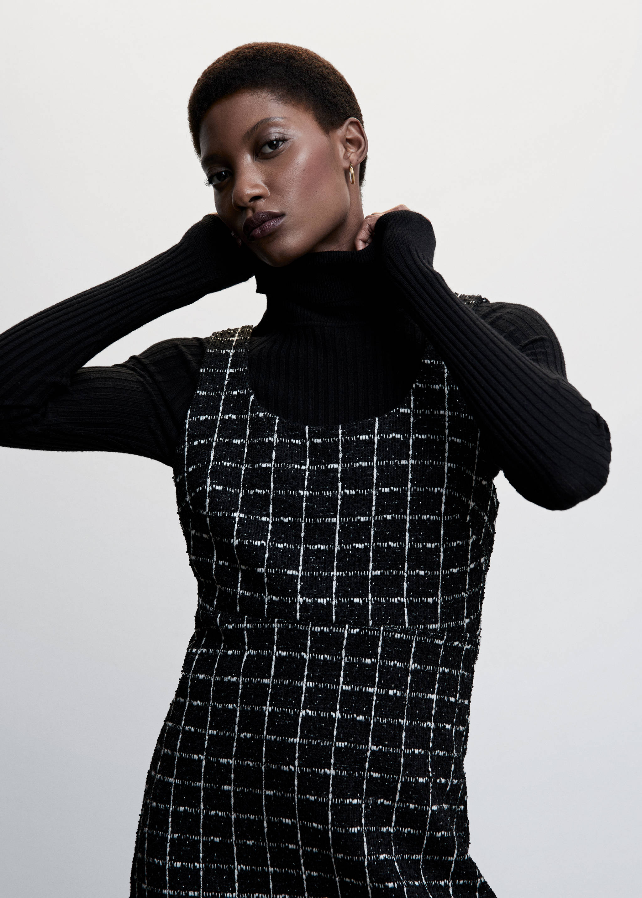 Vestido tweed cuadros - Detalle del artículo 1