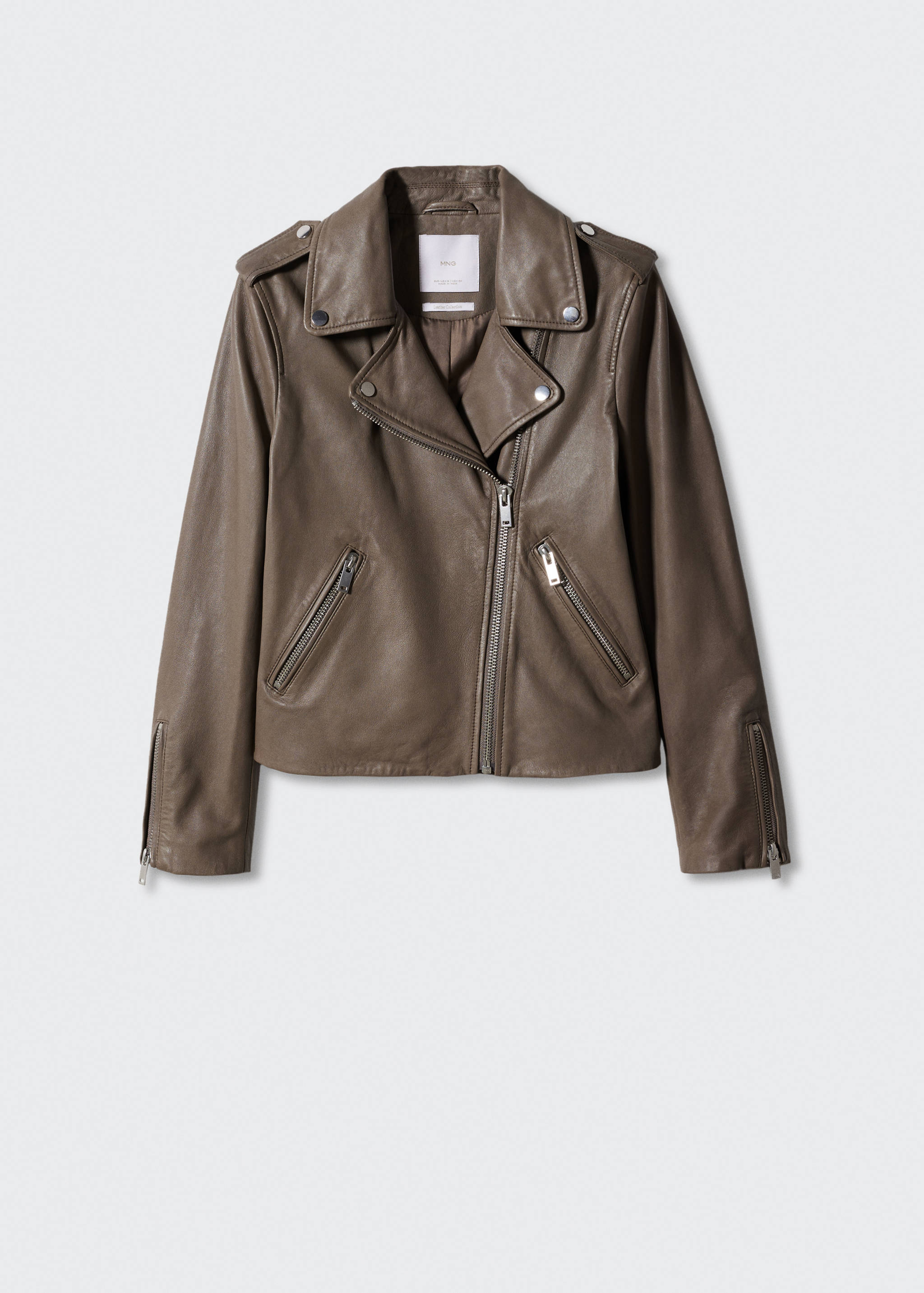 Leather biker jacket - Article without model