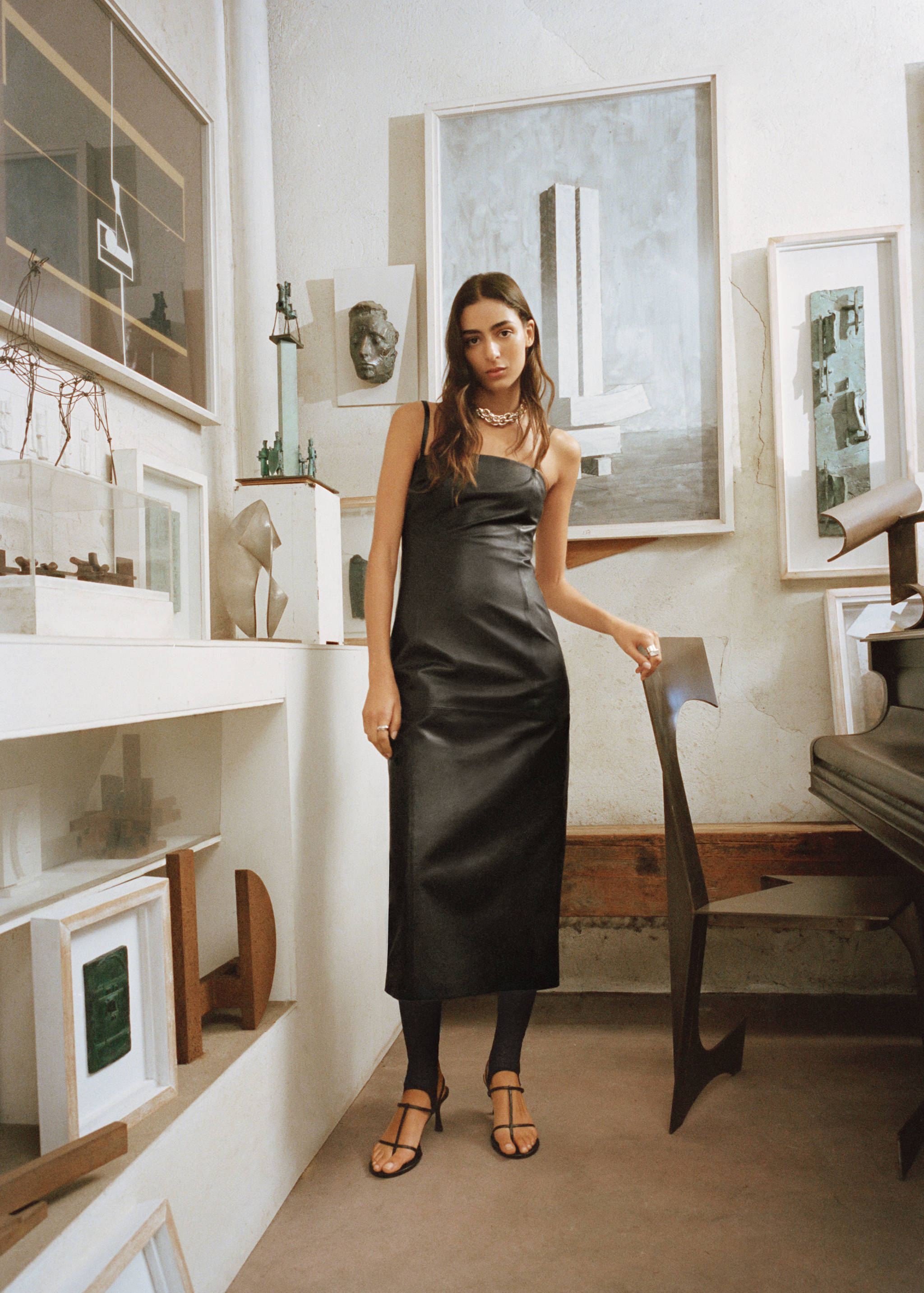 Vestido tirantes piel - Detalle del artículo 7