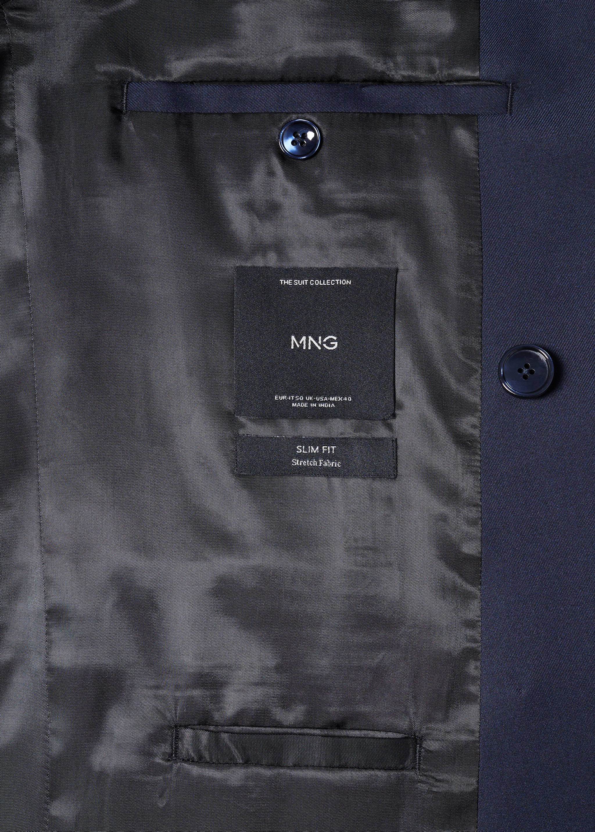 Slim fit double-breasted suit blazer - Details of the article 8